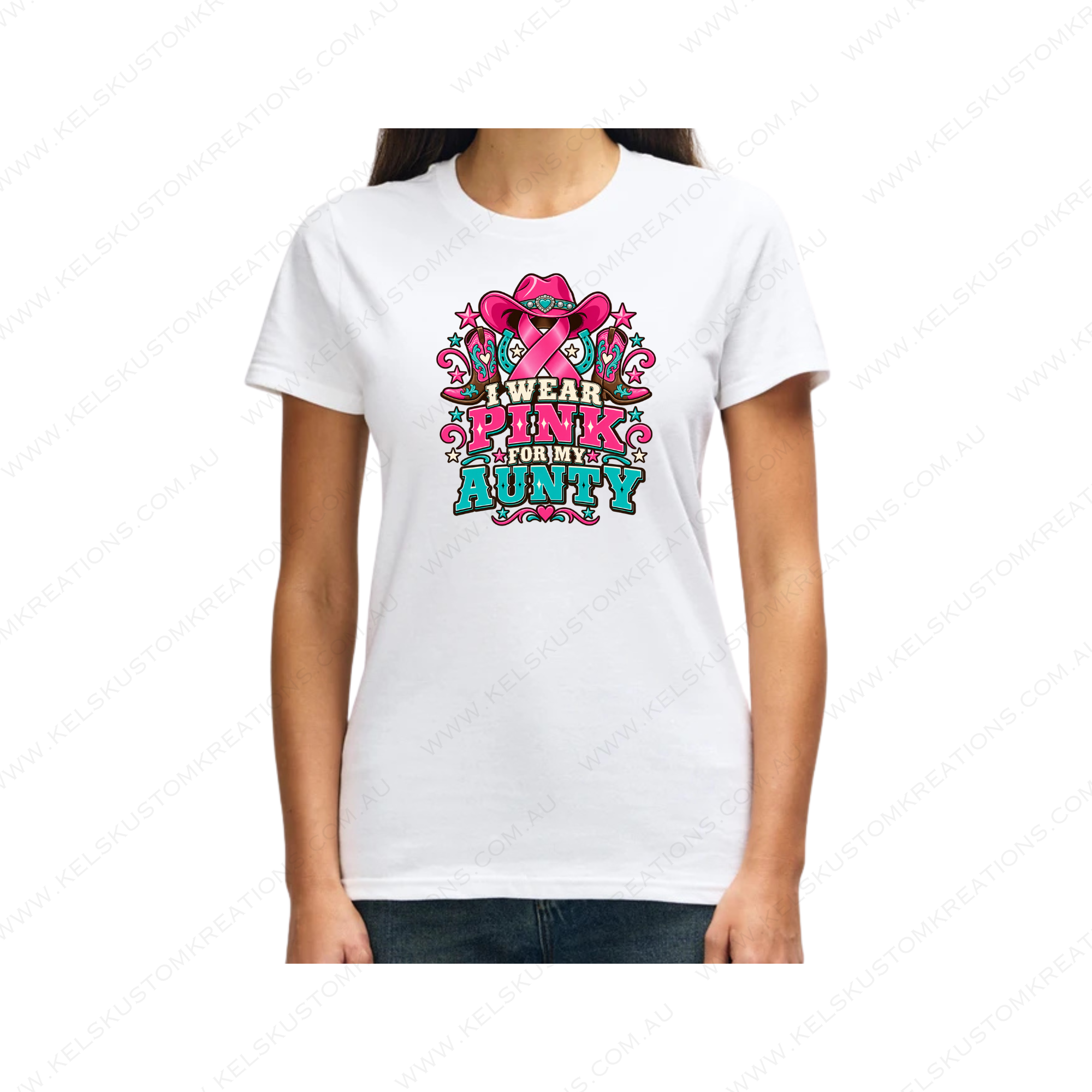 I Wear Pink For My Aunty - White.png