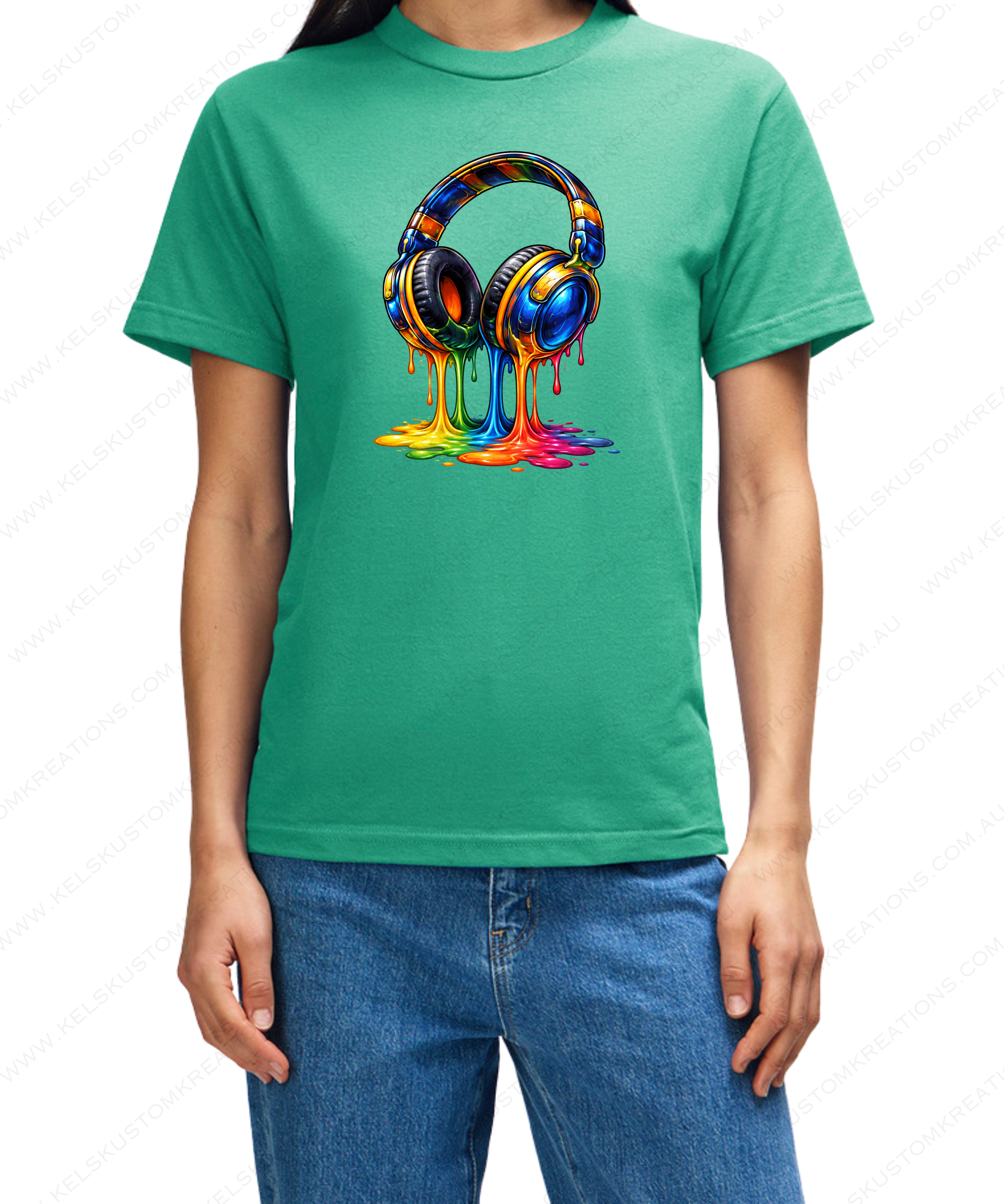 Headphones in Vibrant Colours, Paint Splatter and Drops - Celadon.png