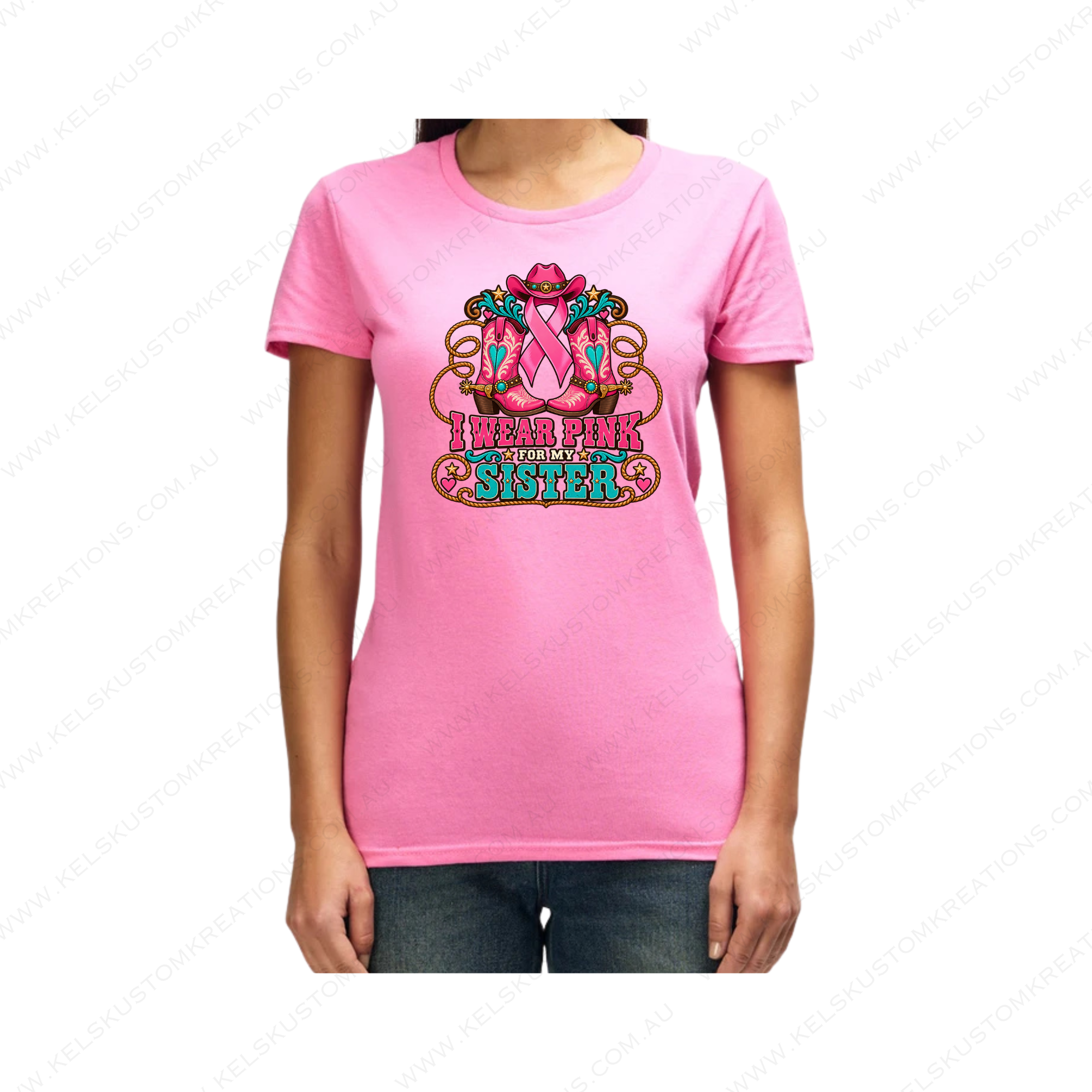 I Wear Pink for My Sister | Together We Fight Breast Cancer Awareness Shirt