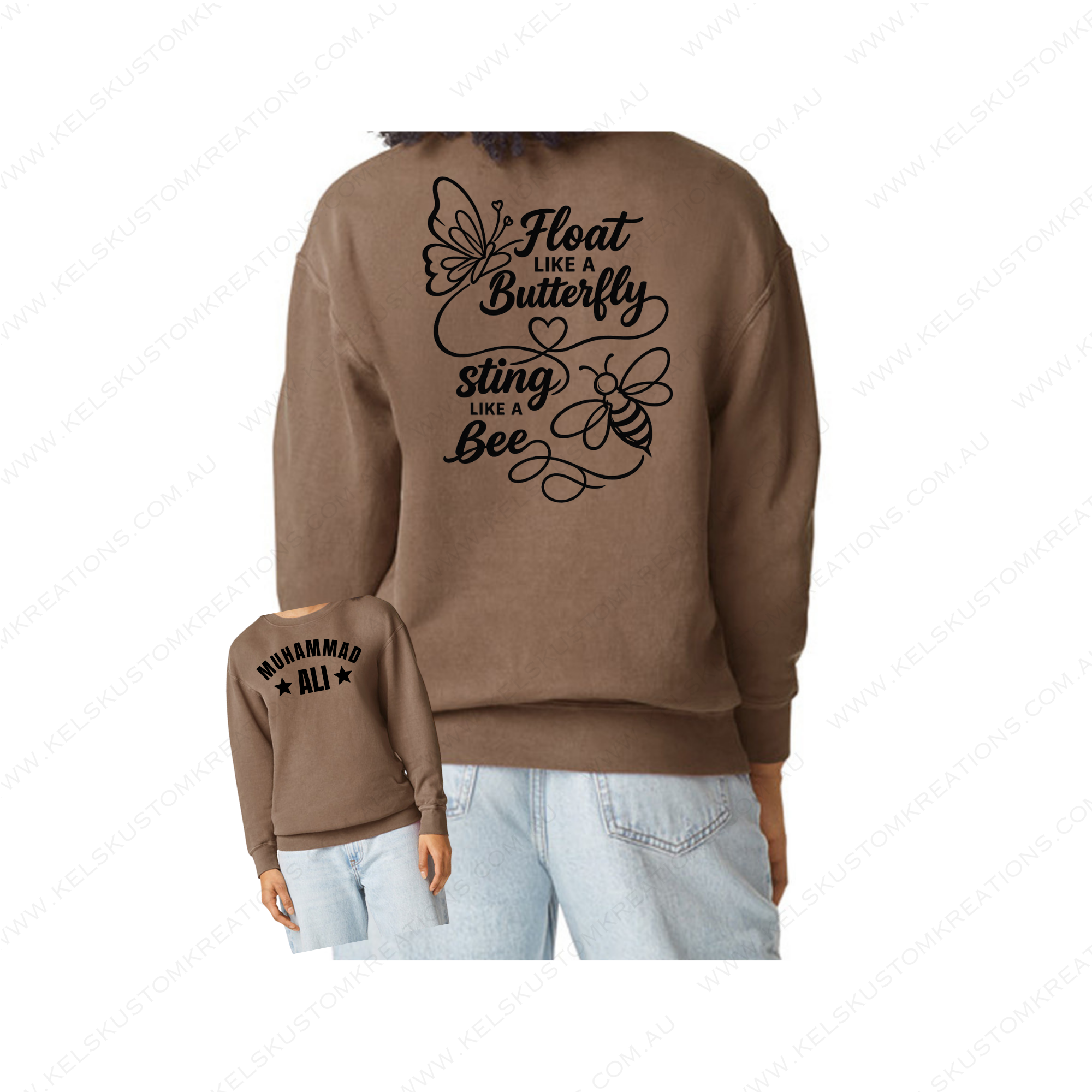 Muhammad Ali - Float Like a Butterfly Sting Like a Bee - Brown.png