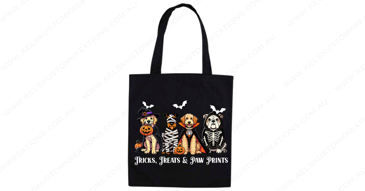 Tricks, Treats and Paw Prints Bag - Black (2).png