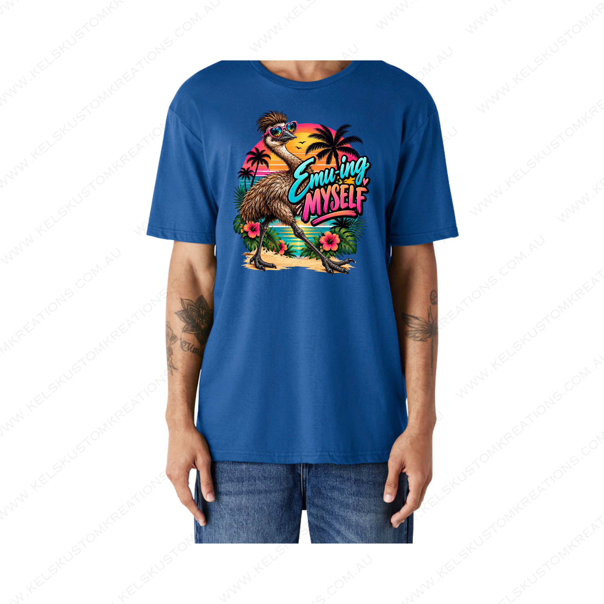 Emu-ing Myself | Funny Australian Emu Shirt