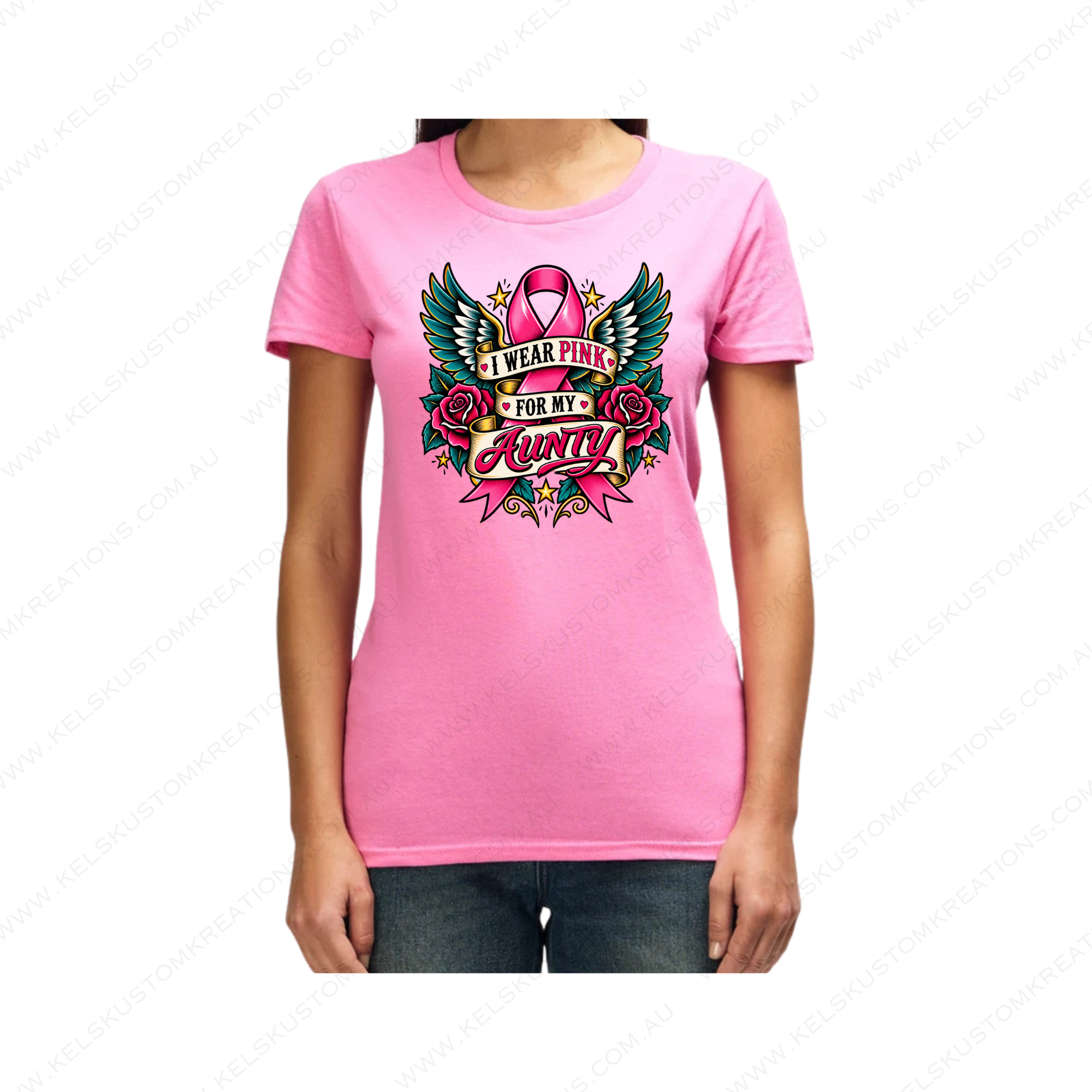 I Wear Pink for My Aunty | Breast Cancer Love & Support Shirt