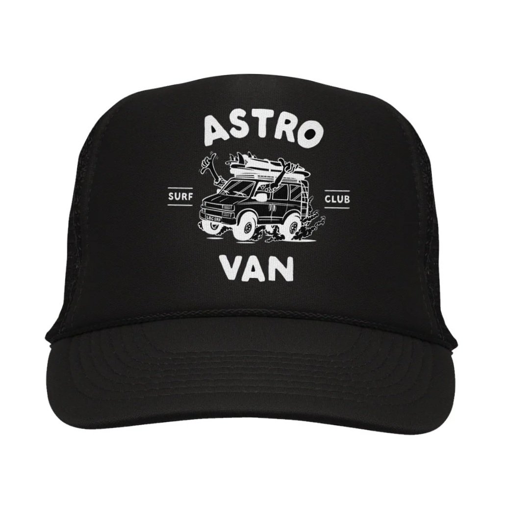 Astro Van Surf Club Trucker Hat - black