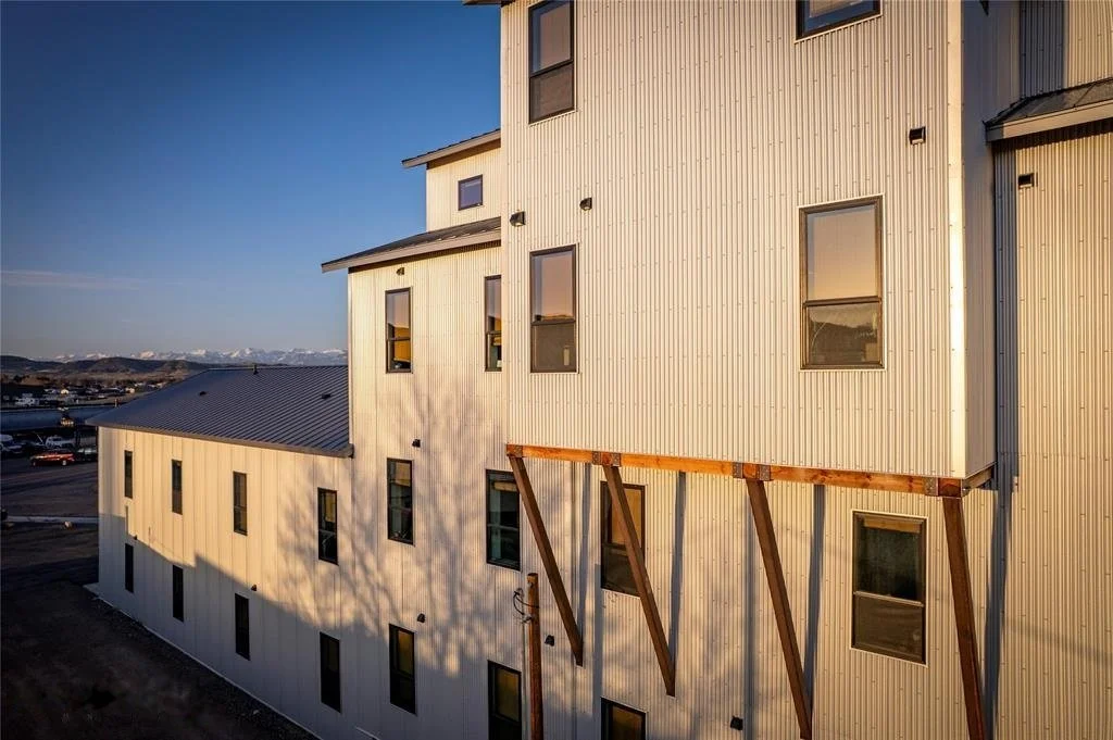 The Granary at golden hour, Livingston, Montana