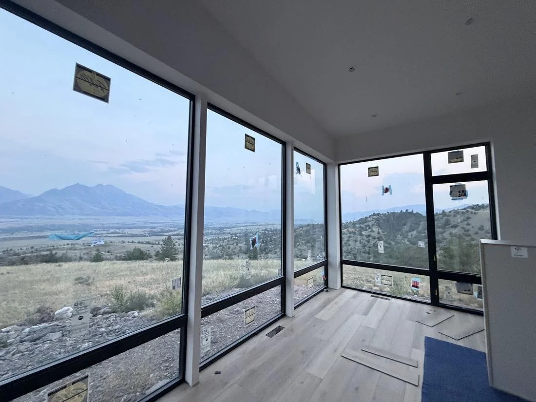 Corner windows in the Paradise View home