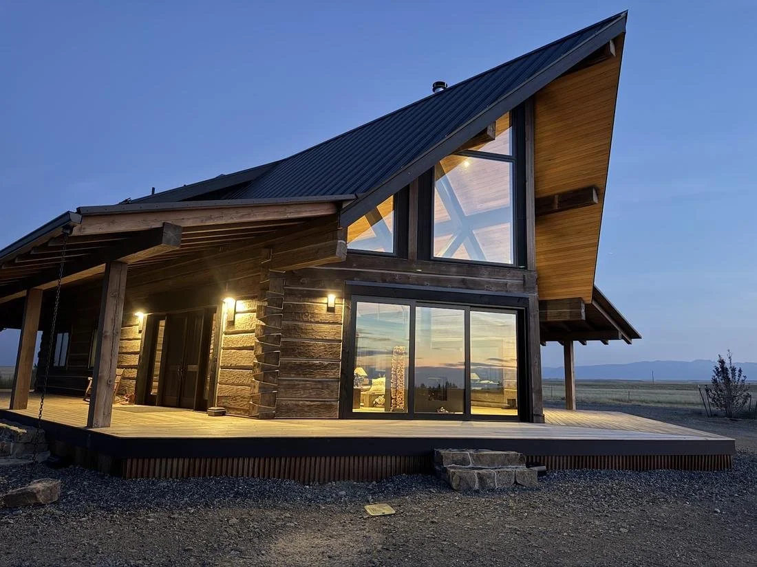 Glass gable end of the Reed Retreat main residence