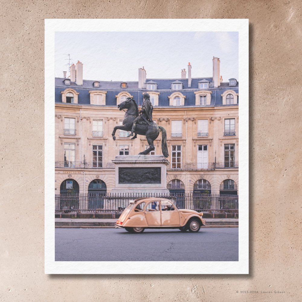 8x10-Place-des-Victoires-n4-Vintage-Car-in-Beige-Paper-Print.jpg