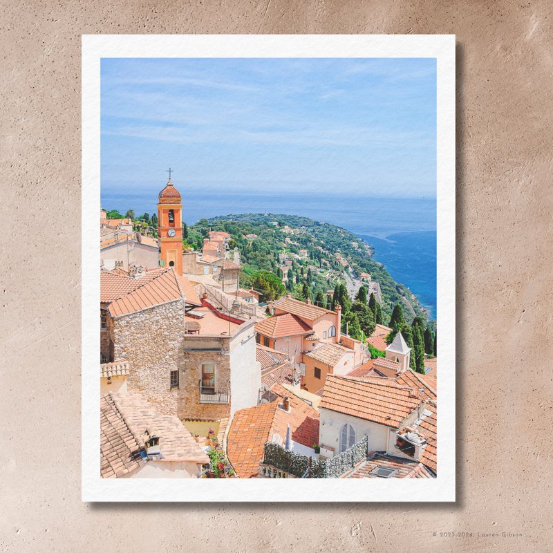 8x10-Mediterranean-Steeple-and-Sea-Paper-Print.jpg
