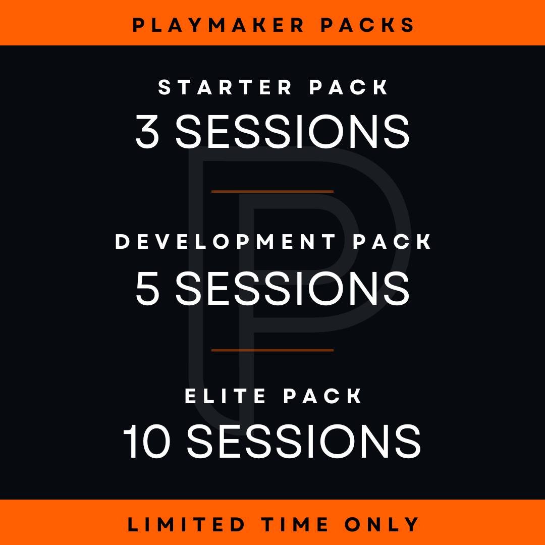 LIMITED TIME OFFER

To celebrate the growth of Project Playmaker, we are offering LIMITED TIME PLAYMAKER PACKS for the duration of Term 2 at discounted rates. 

Book in your Development or Elite pack for a free gift! 

DM for more details on how to s