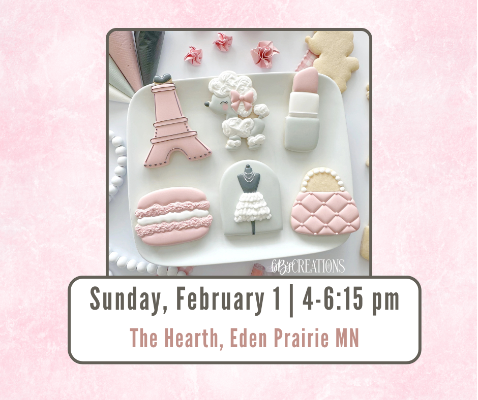 Pretty in Paris Cookie Decorating Class - February 1 | 4:00-6:15 PM - The Hearth