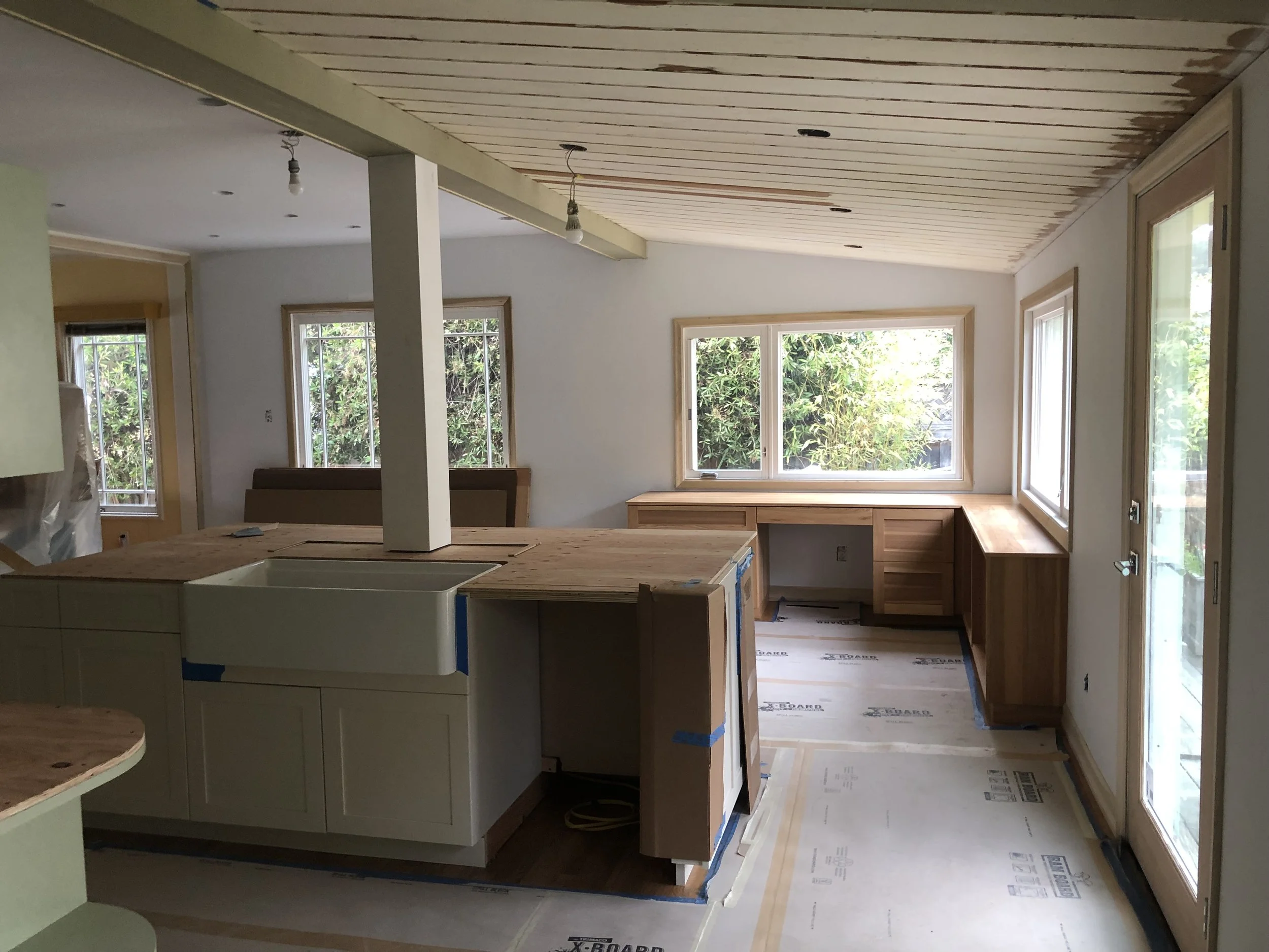 Kitchen remodel under construction