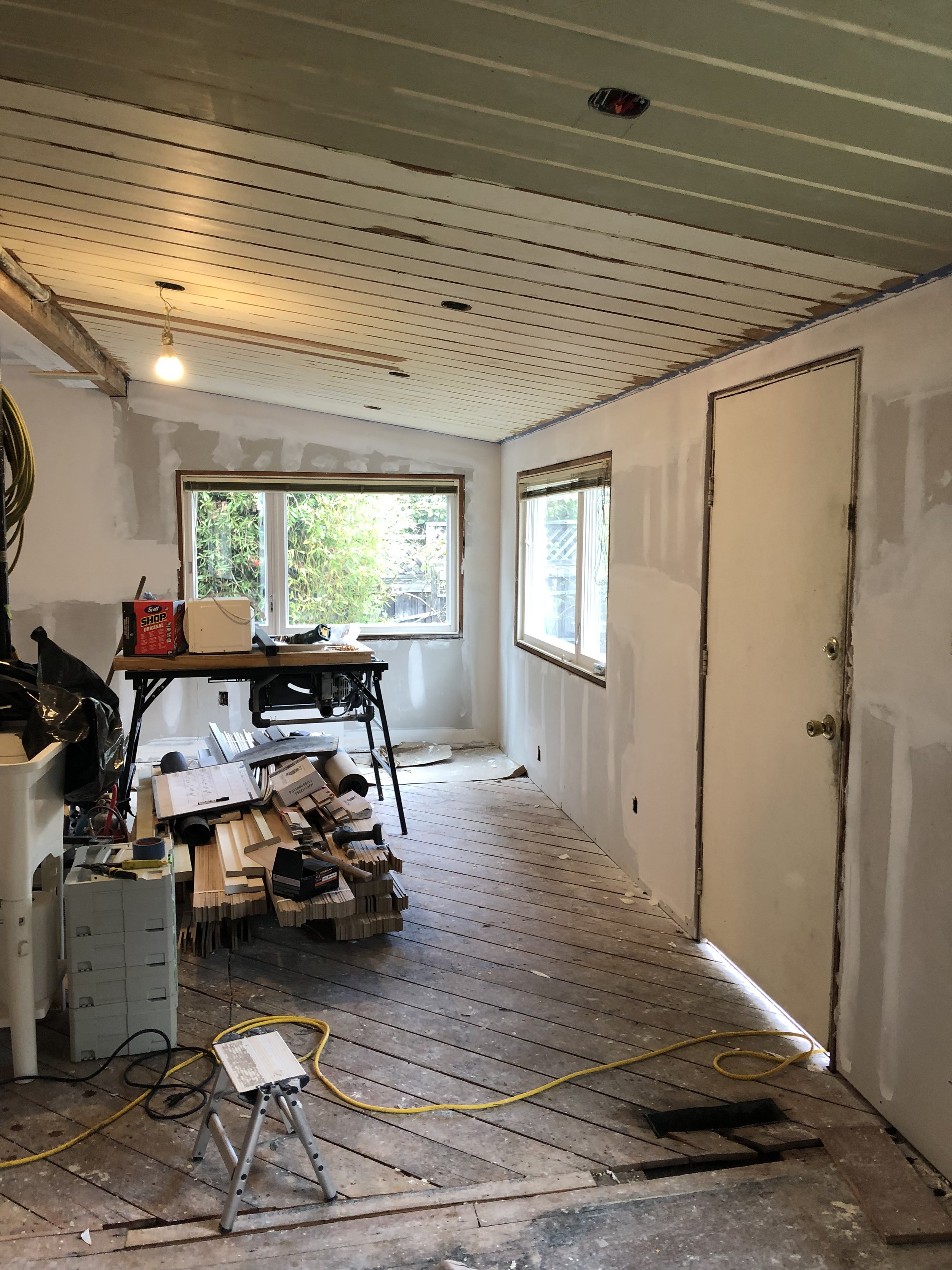 Kitchen remodel under construction