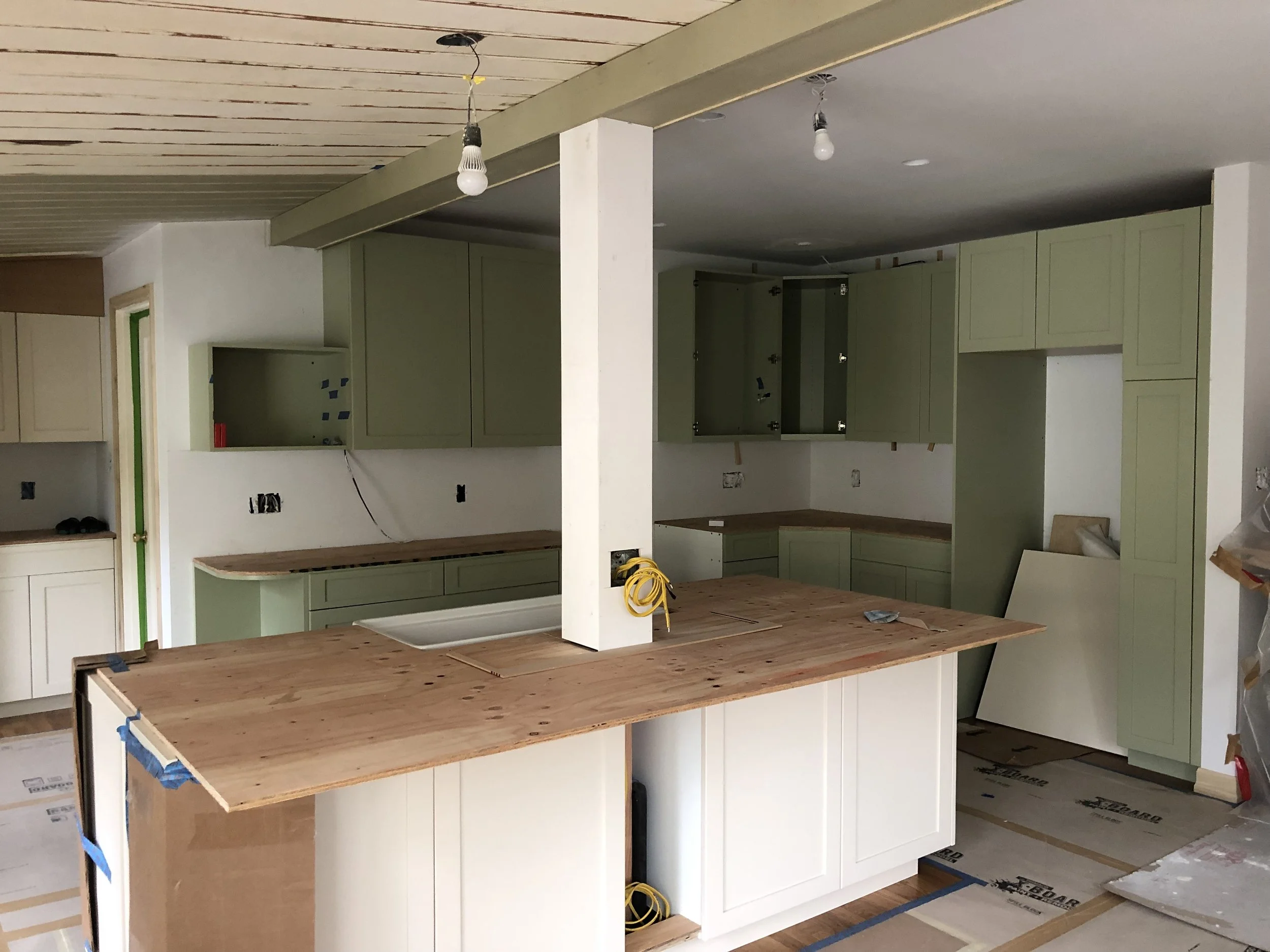 Kitchen remodel under construction