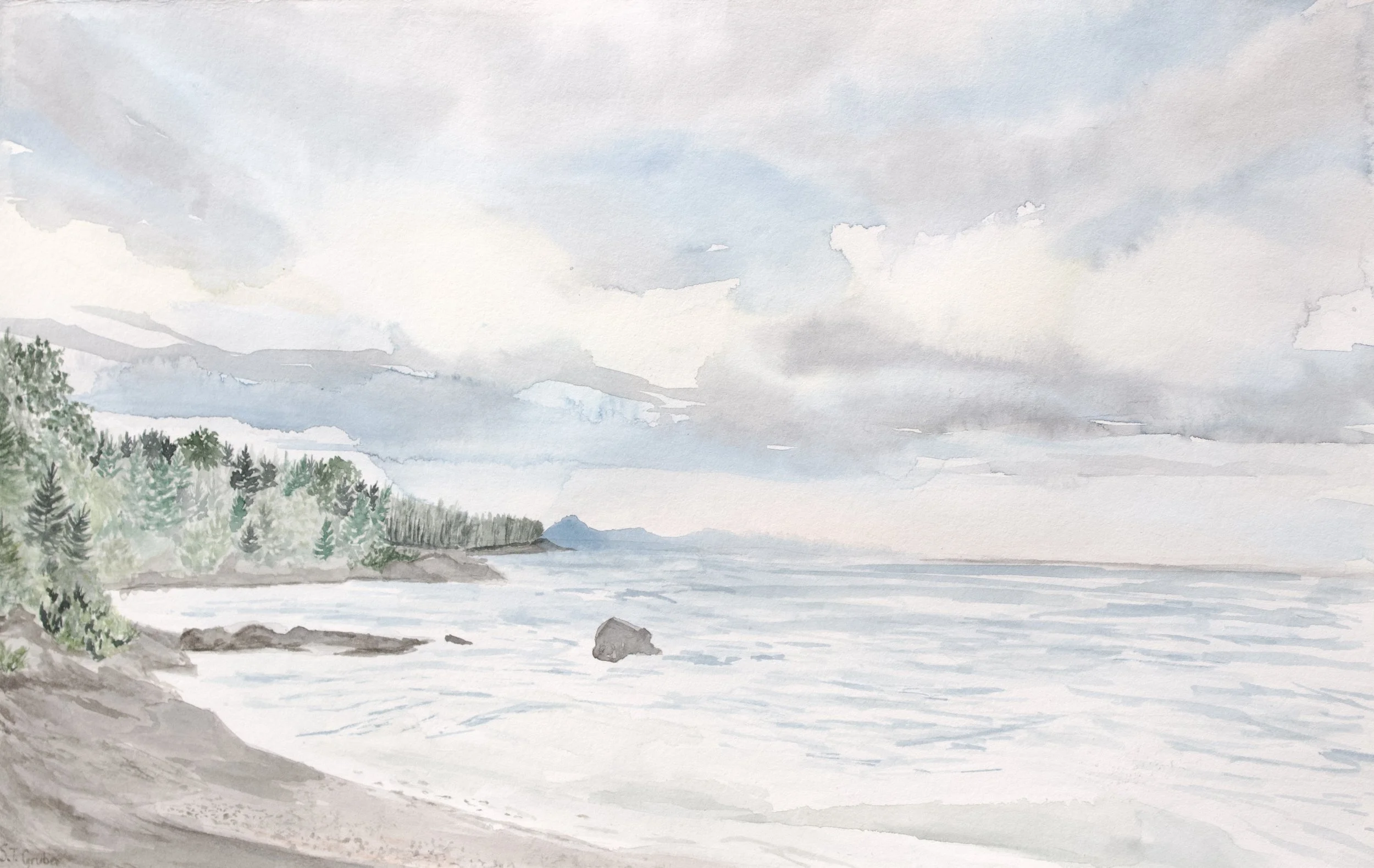 Lamb's Shore, 7x10" (Private Collection)