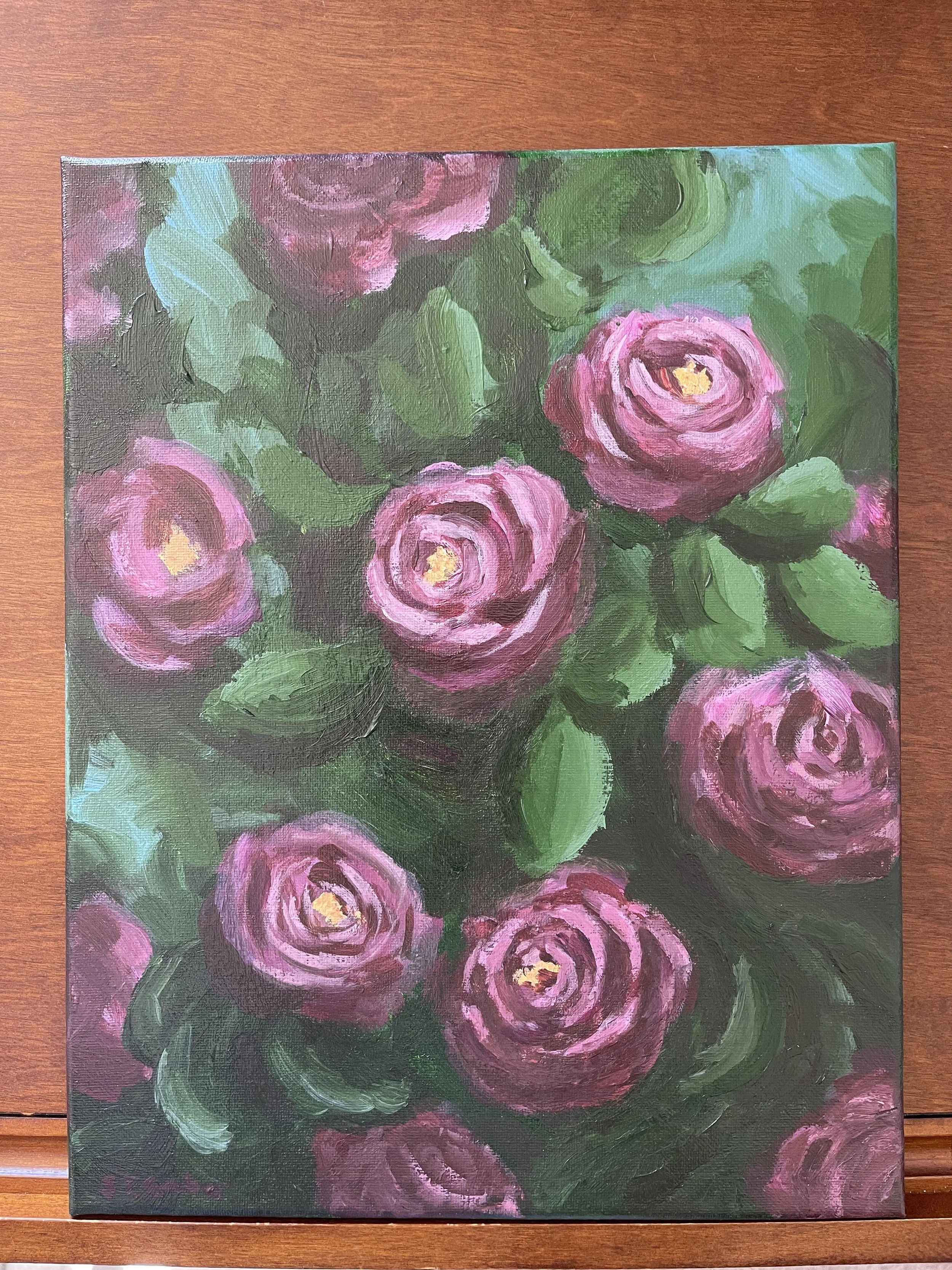 Summer Roses, 9x12" (Private Collection)
