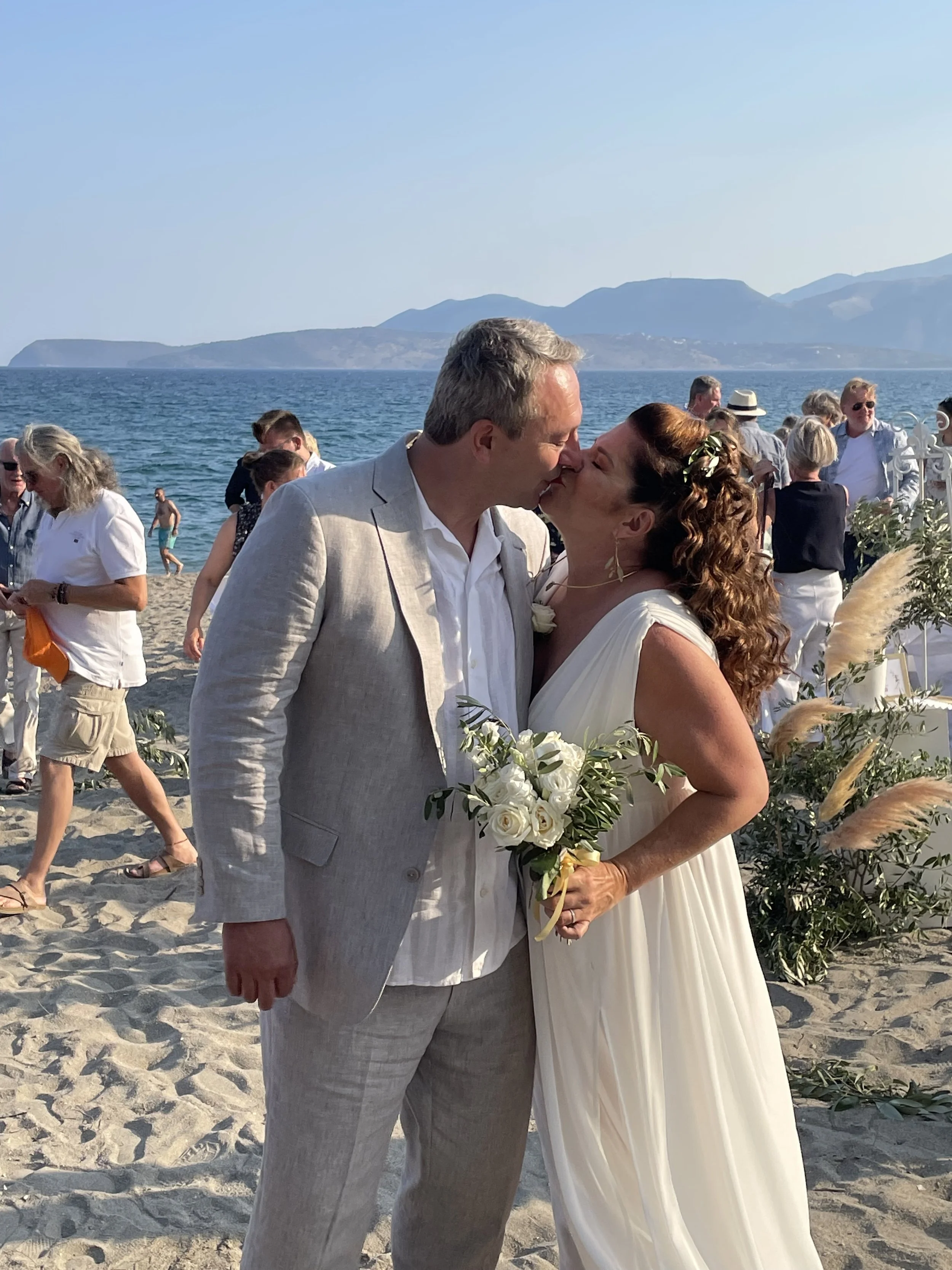 Kim & Pierre Beach Wedding in Gytheio