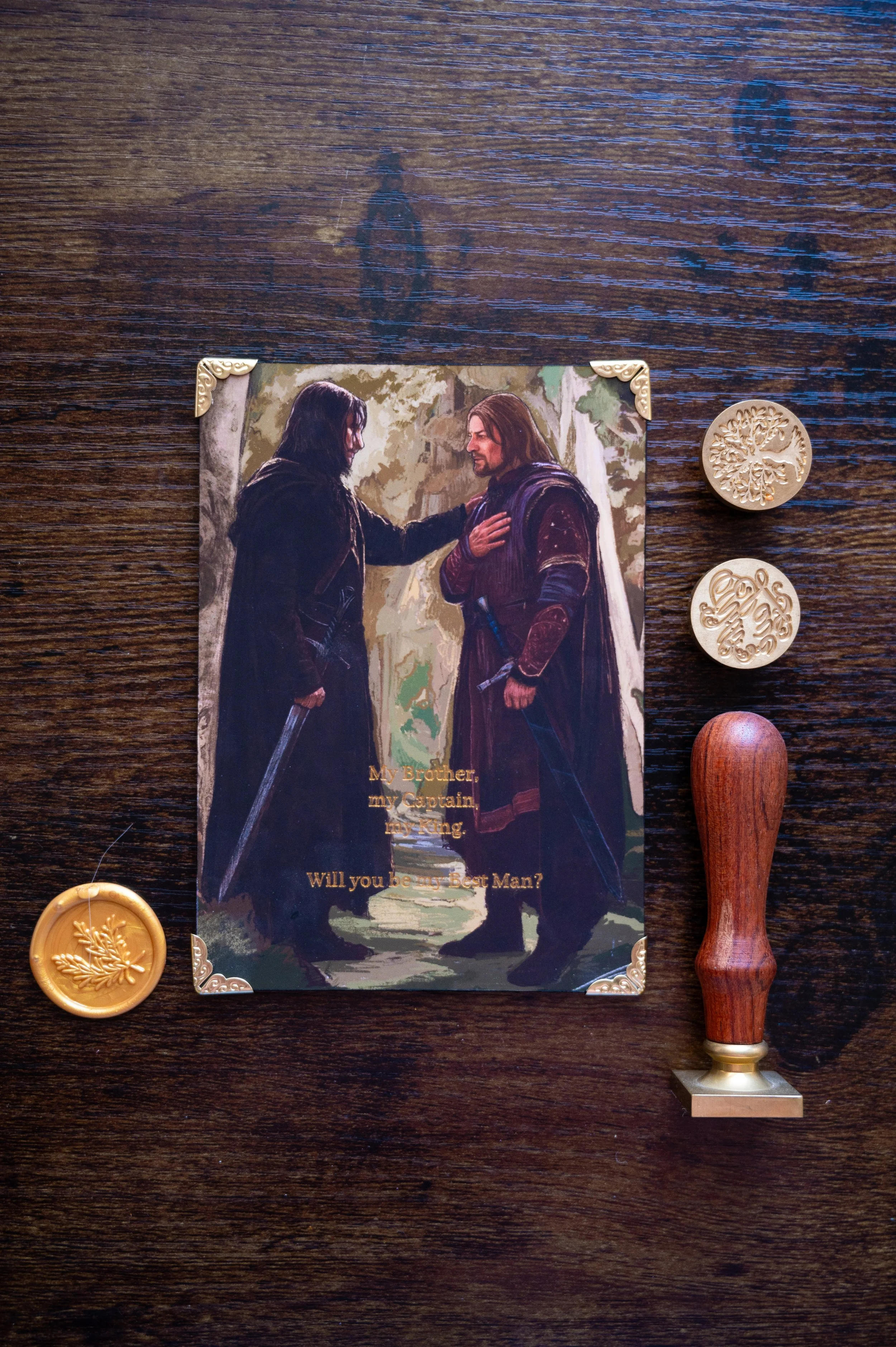 Personalized Lord of the Rings Best Man Proposal Card