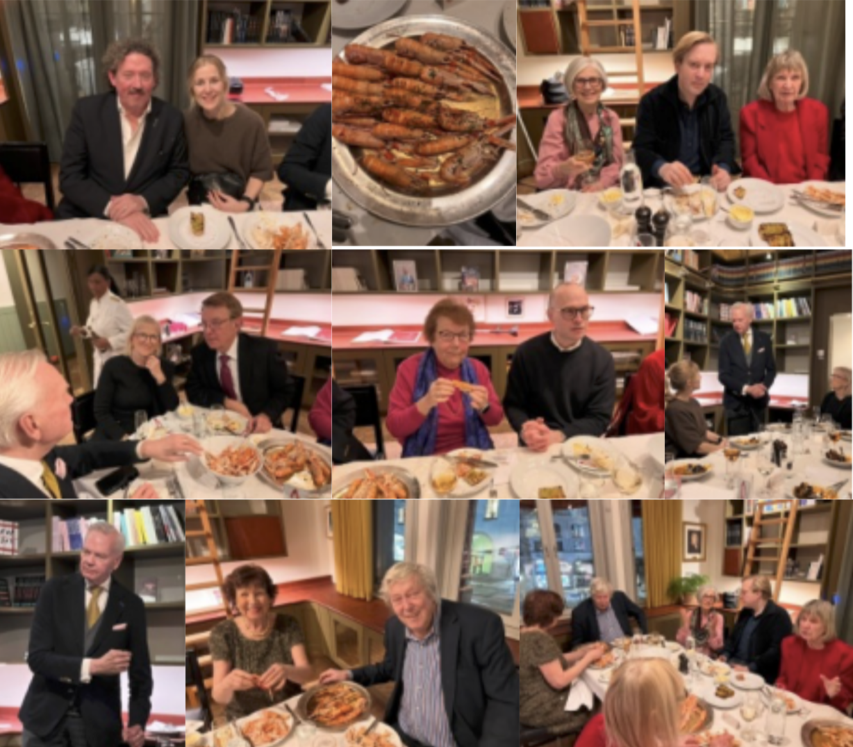 Januarimötet inleddes med ett härligt föredrag av månadens gäst Michael Andersson, köksmästare på  Stjärnkrogen Celeste i Stockholm och vinnare av årets Kock 2024. Sedan diskuterades inval, information om de amerikanska kostråden. 
Förrätten bestod a