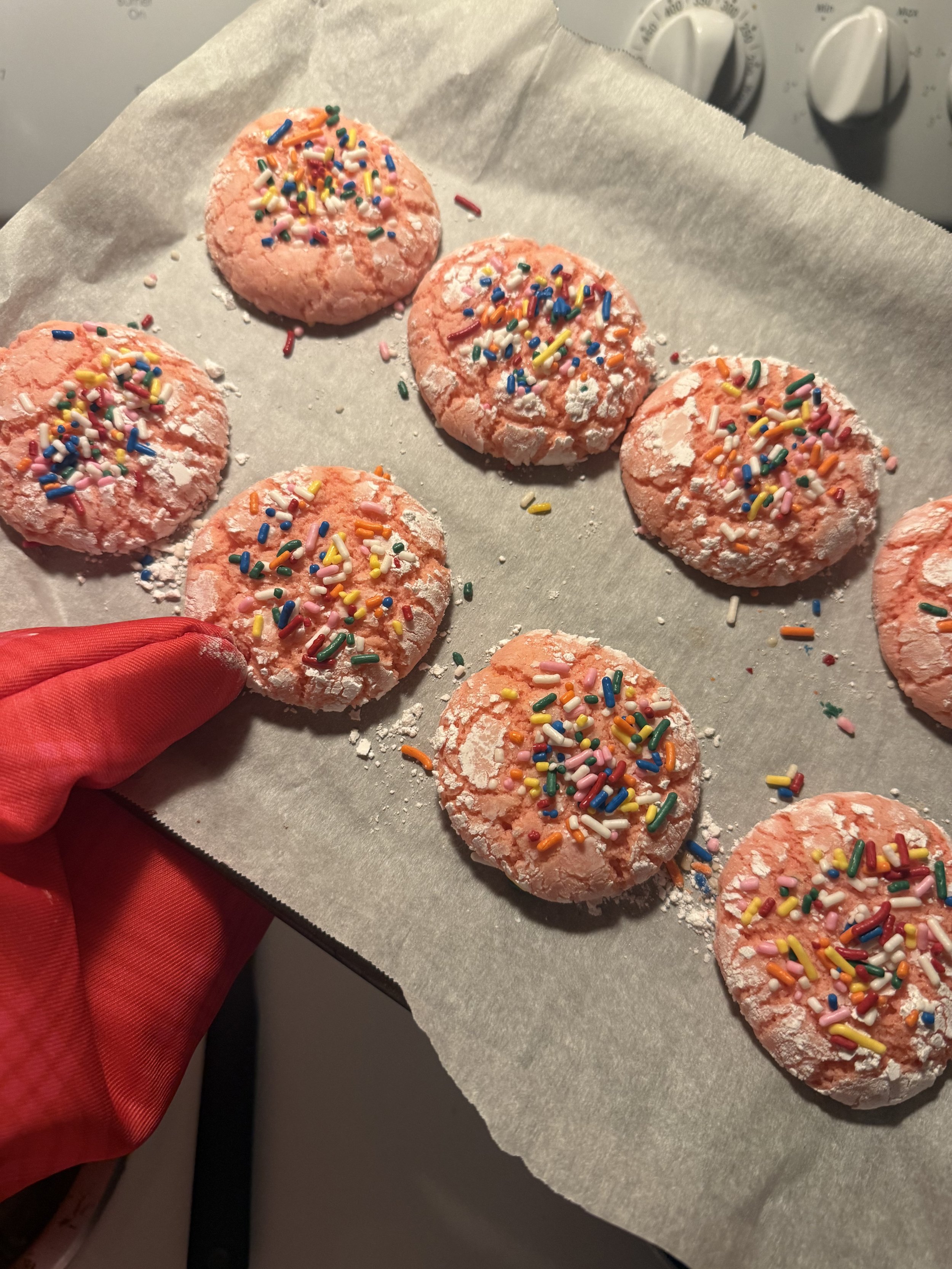 Crinkle-Sprinkle Cake Mix Cookies