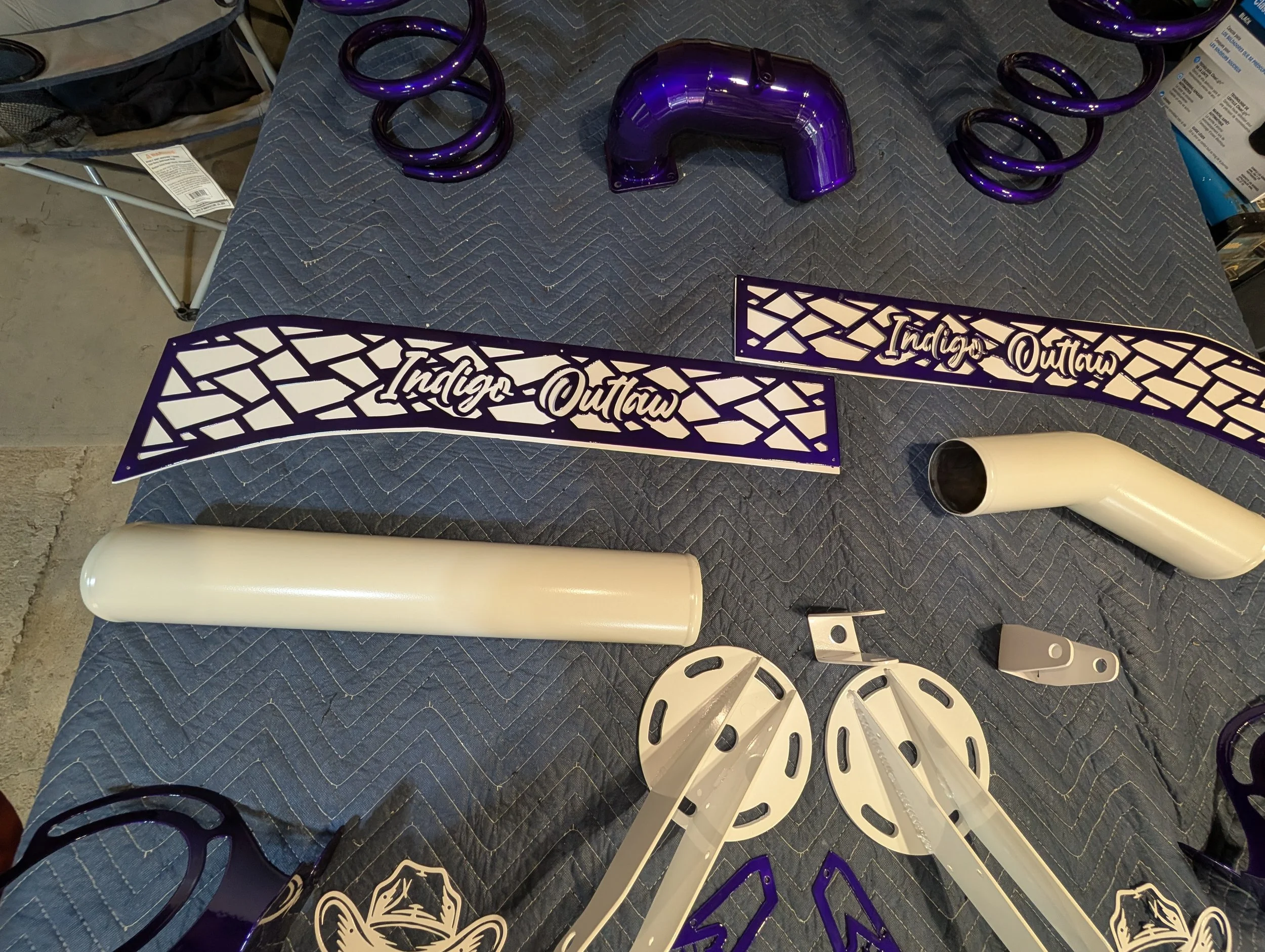 Bangal White and Candy Purple