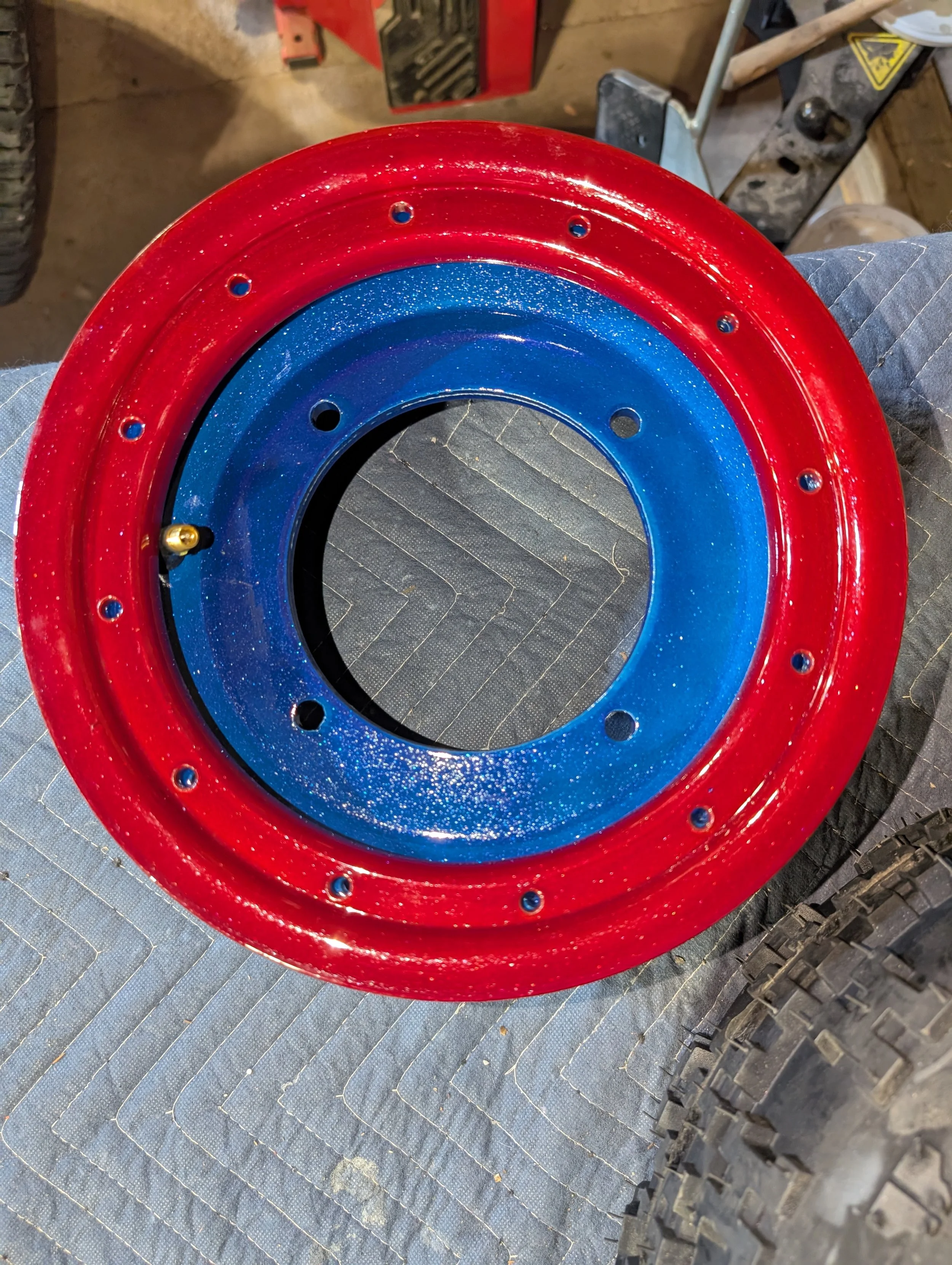 Shimmer Lollipop Blue and Electric Red