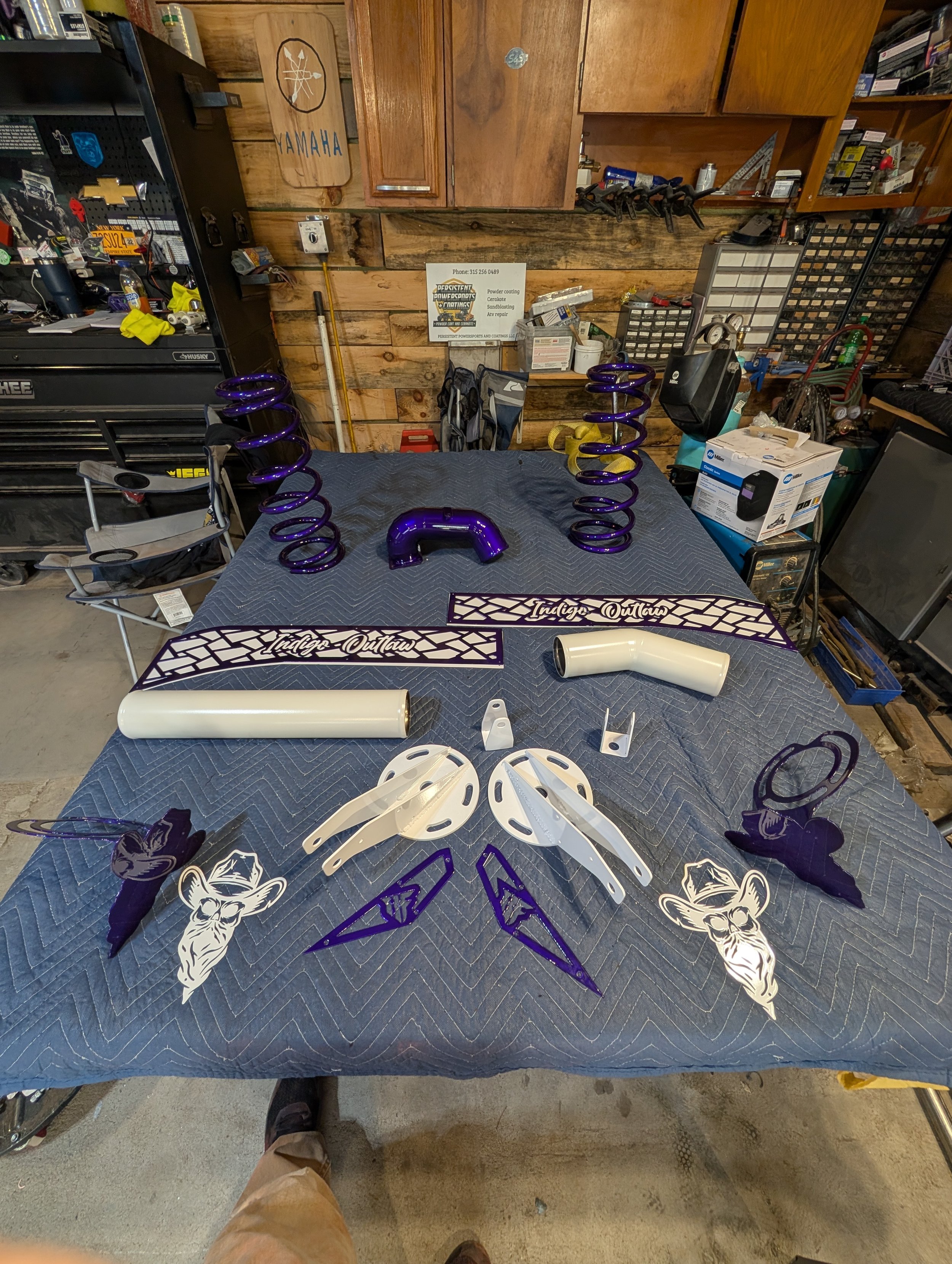 Bangal White and Candy Purple