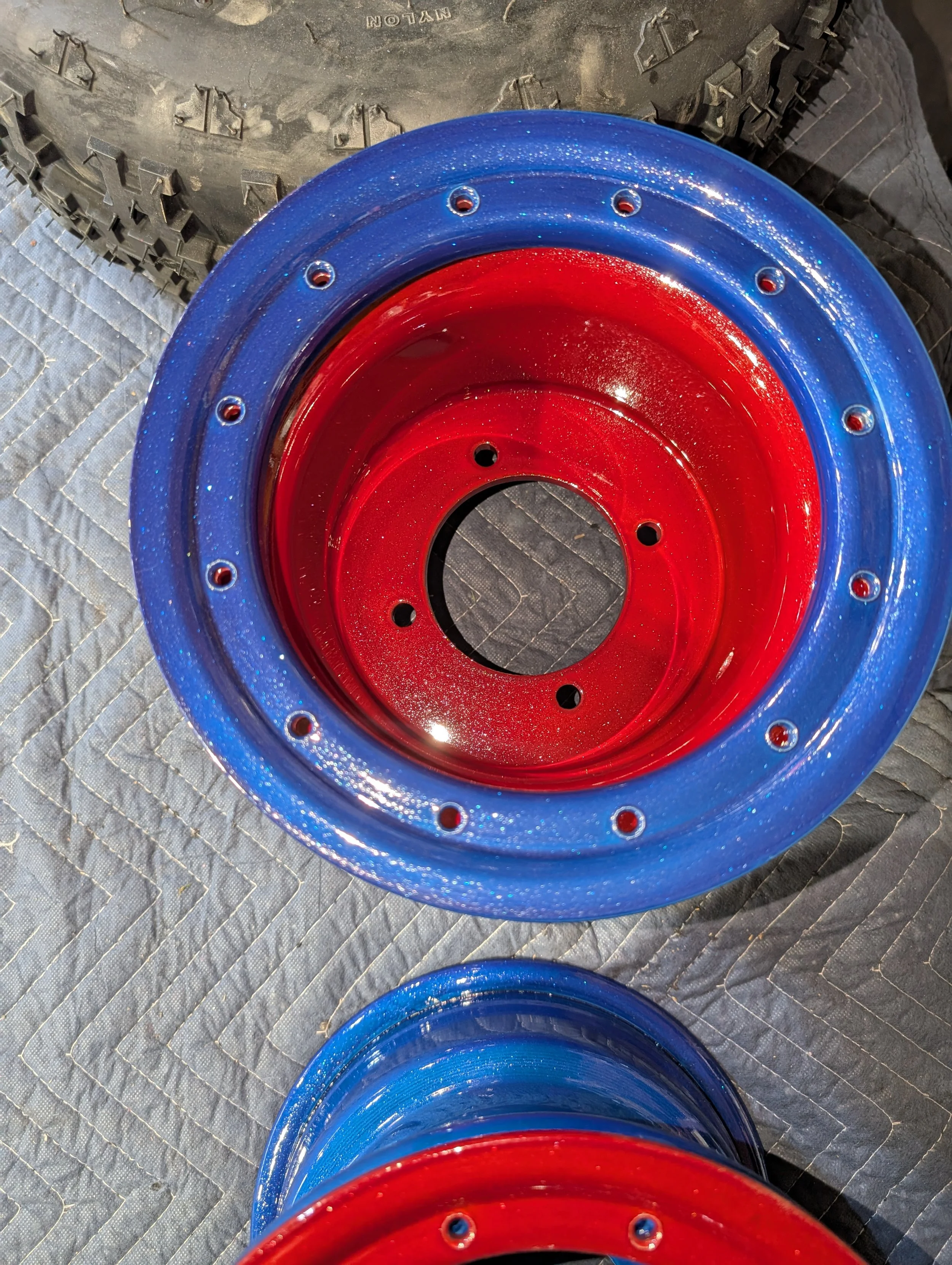 Shimmer Lollipop Blue and Electric Red