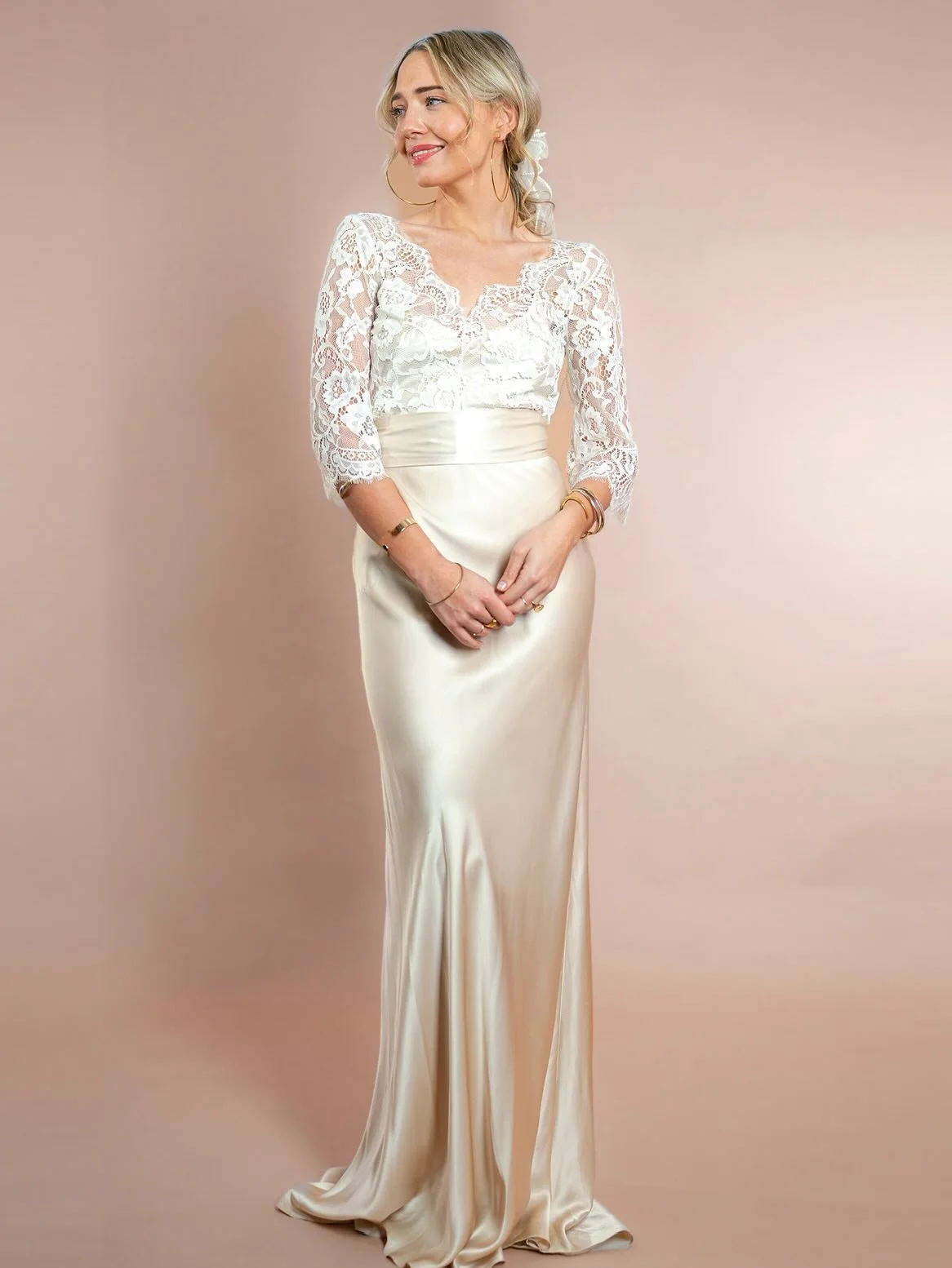 1 dress &amp; 1 top = 2 wedding day looks!!

How about wearing a top over your dress for your ceremony then taking it off for your party!!?!!