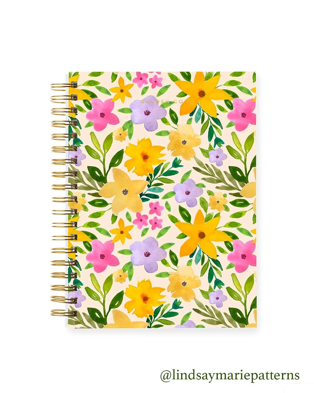 This is my design submission for the @golden.coil 2025 design contest.  I have done a Watercolor Floral design ✨🌸
&bull;
&bull;
&bull;
&bull;
&bull;
&bull;
#gcxdesign25 #goldencoil #planner #surfacepatterndesign #floralstationery #stationery #floral