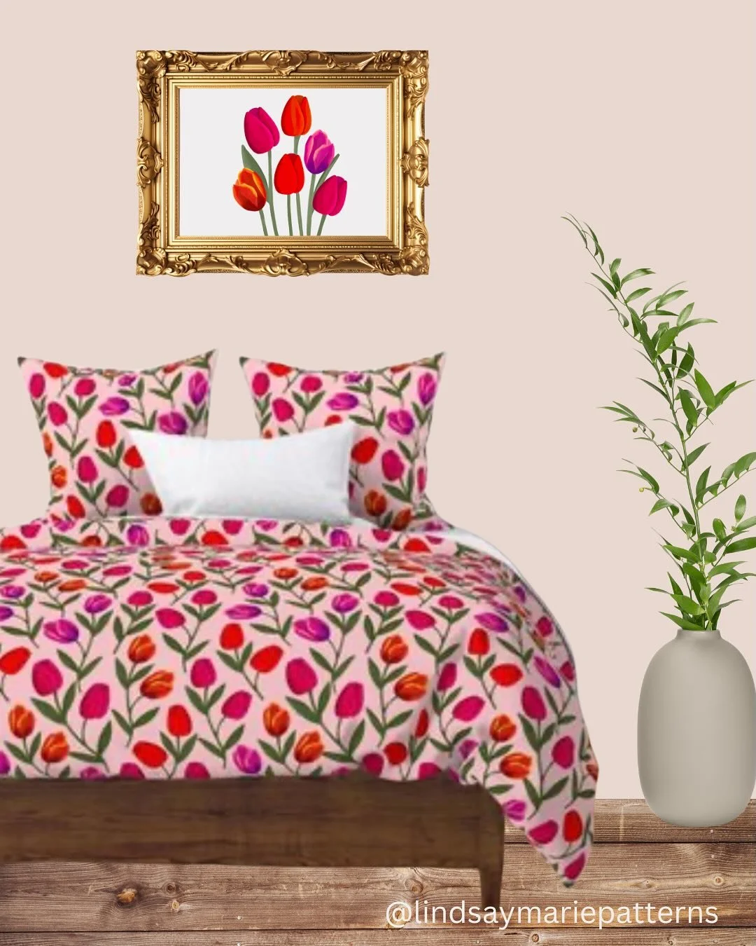 So I decided to do some mockups with my Cottagecore Floral Tulips Pattern.  It looks lovely used in home decor and on tech accessories 🌷 
&bull;
&bull;
&bull;
&bull;
&bull;
&bull;
&bull;
#surfacepatterndesign #surfacepattern #surfacedesigner #design