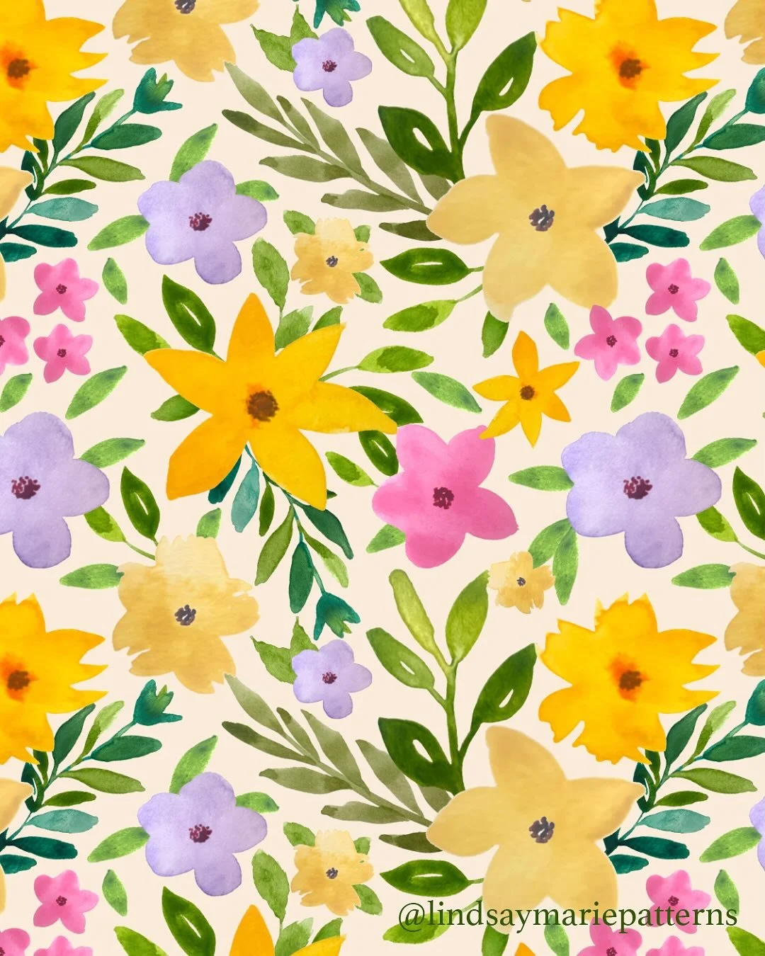 Summer Watercolor Florals 🌸🌺🌼Pattern in three colour ways
&bull;
&bull;
&bull;
&bull;
&bull;
#floralpattern #surfacepatterndesign #surfacedesign #surfacepattern #surfacepatterndesigner #surfacepatterncommunity #spoonflower #spoonflowerfabric #spoo