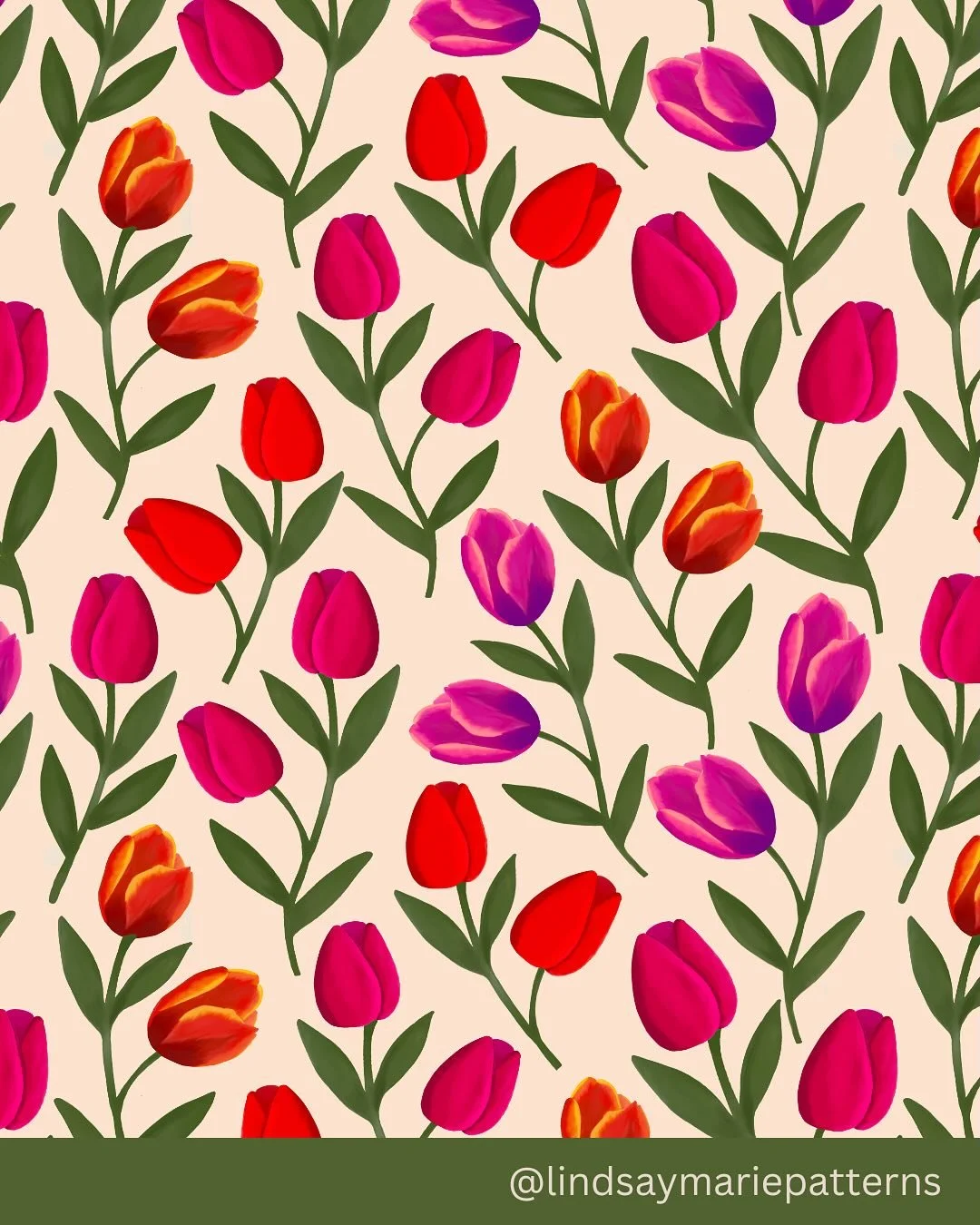 Cottagecore Floral Tulips Pattern 🌷designed in three colour ways. Spring is on the way soon and I cant wait for the warmer weather to begin, the flowers to bloom and new adventures to start..
&bull;
&bull;
&bull;
&bull;
&bull;
&bull;
#surfacepattern