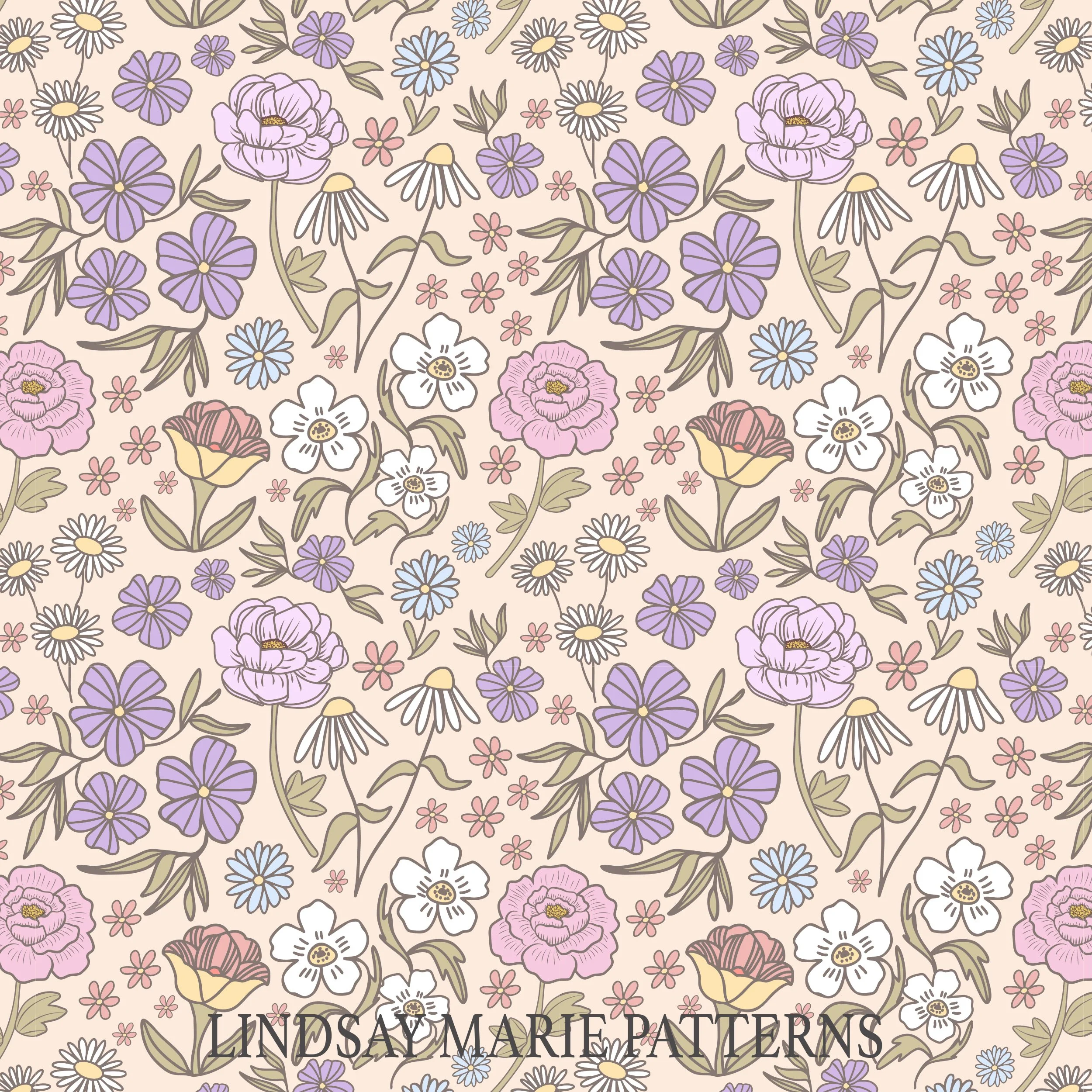 Pastel Floral Garden