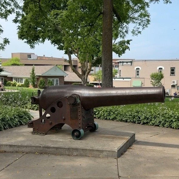 US Navy 9-Inch Dahlgren of USS Hartford in Petosky, Michigan
