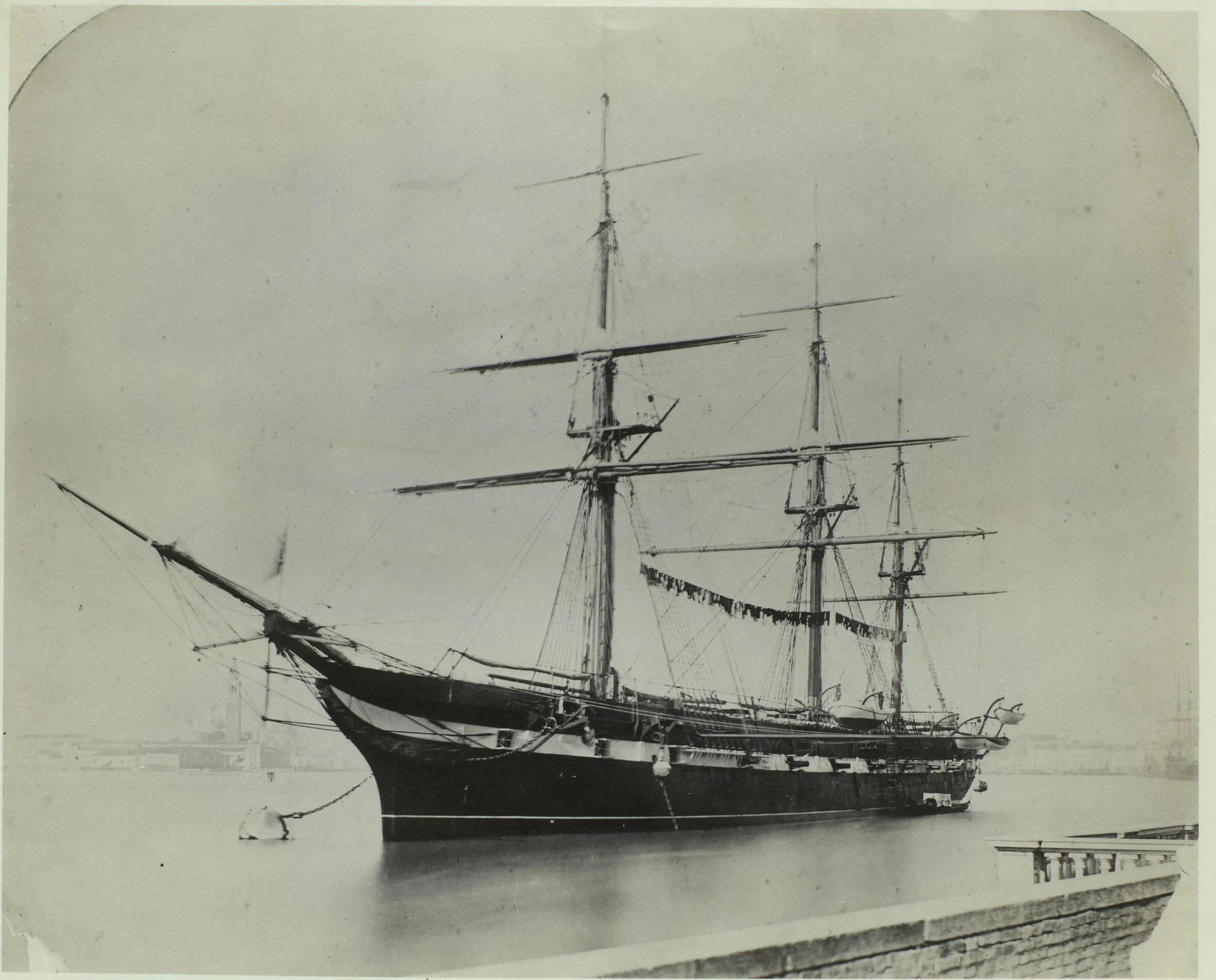 USS Congress at Venice, Italy in 1872 or 1873