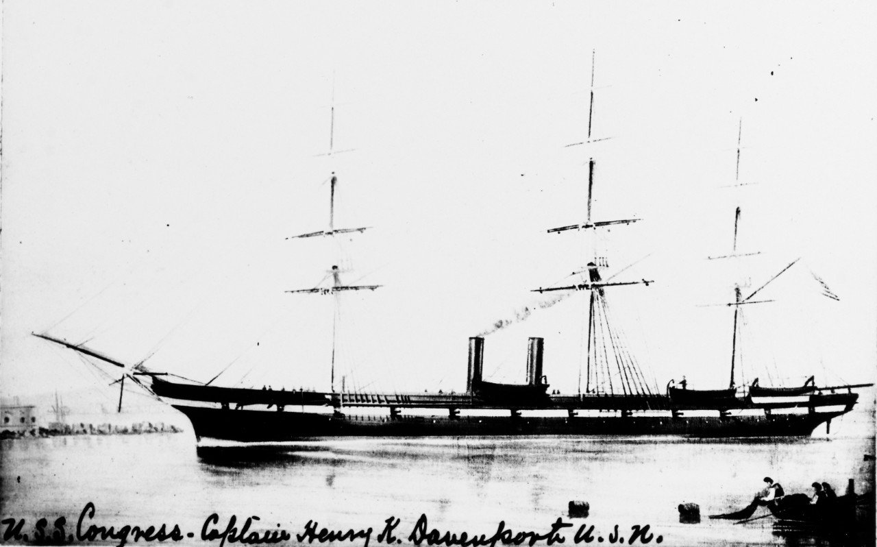 Illustration of USS Congress circa 1871