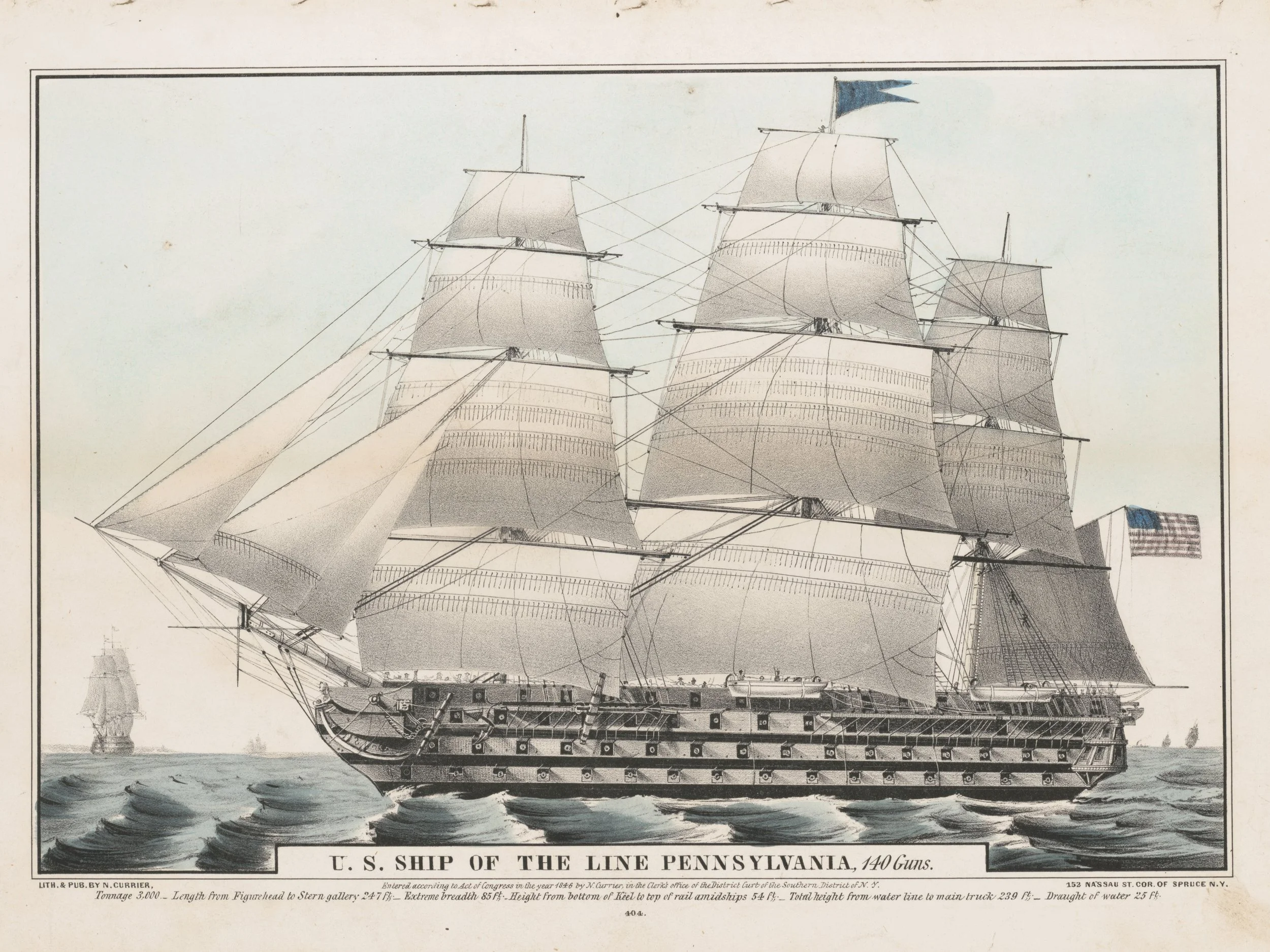 USS Pennsylvania - The Largest Sailing Warship of the United States Navy