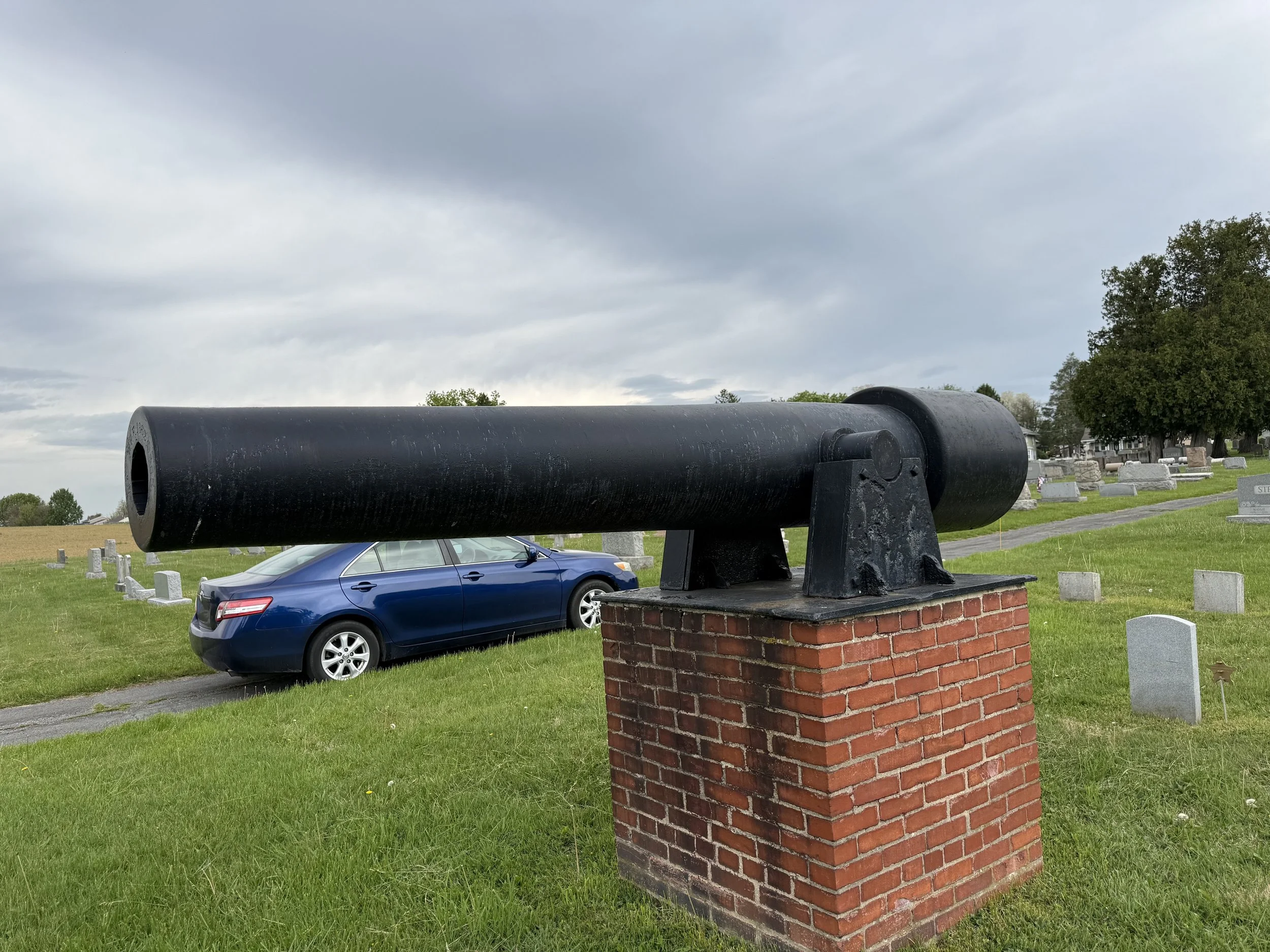 US Navy 100-Pounder Parrott Rifle Number 10 of USS Galena is displayed in Newmanstown, Pennsylvania
