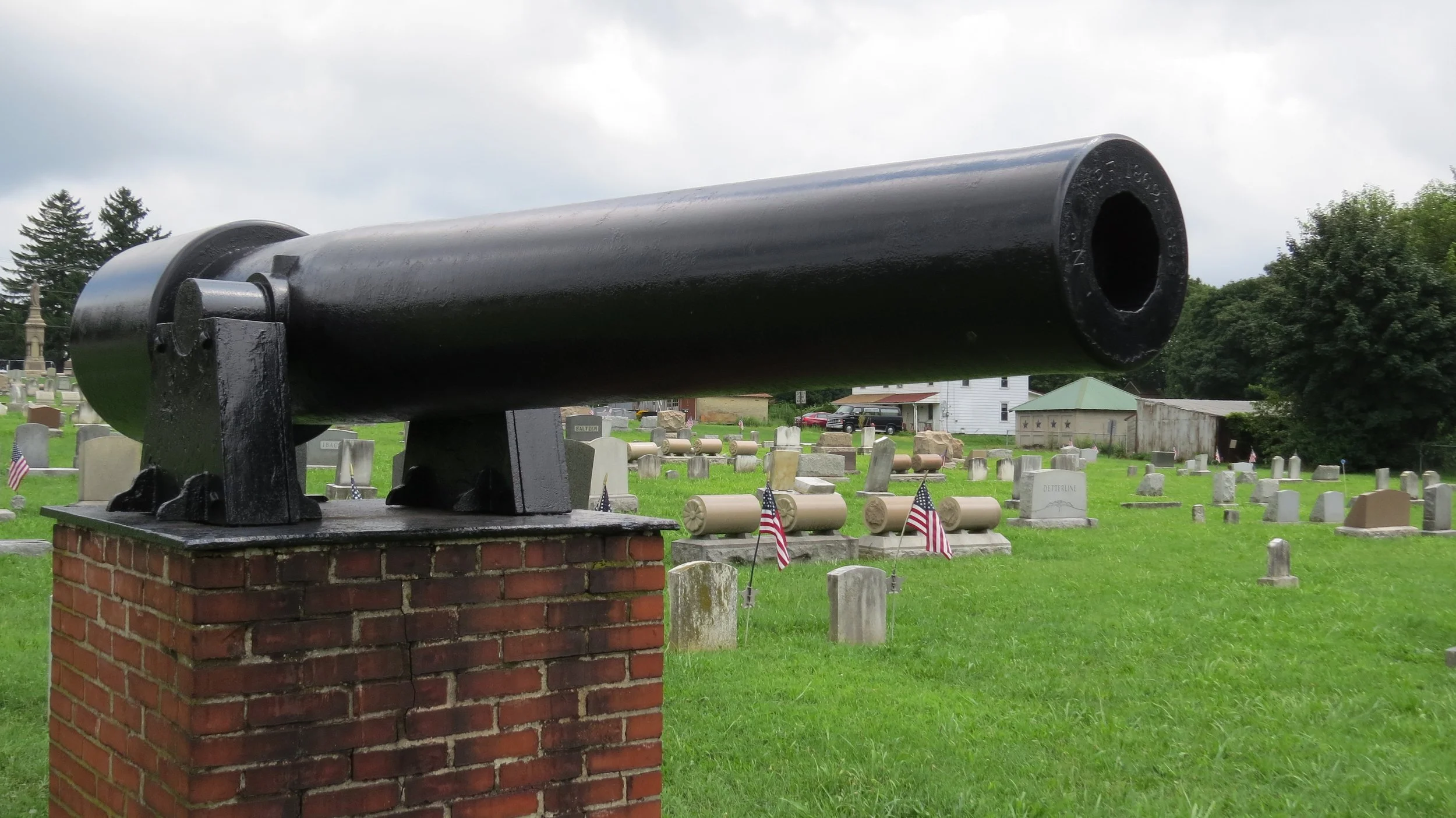 US Navy 100-Pounder Parrott Rifle Number 10 of USS Galena is displayed in Newmanstown, Pennsylvania