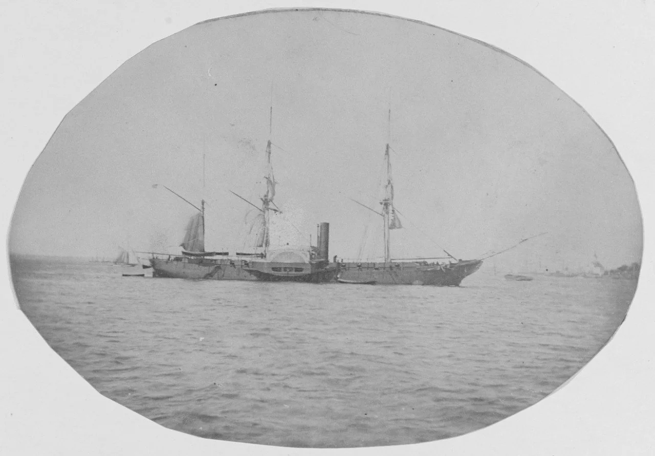 Photo above:  USS Susquehanna photographed during or after the Civil War.