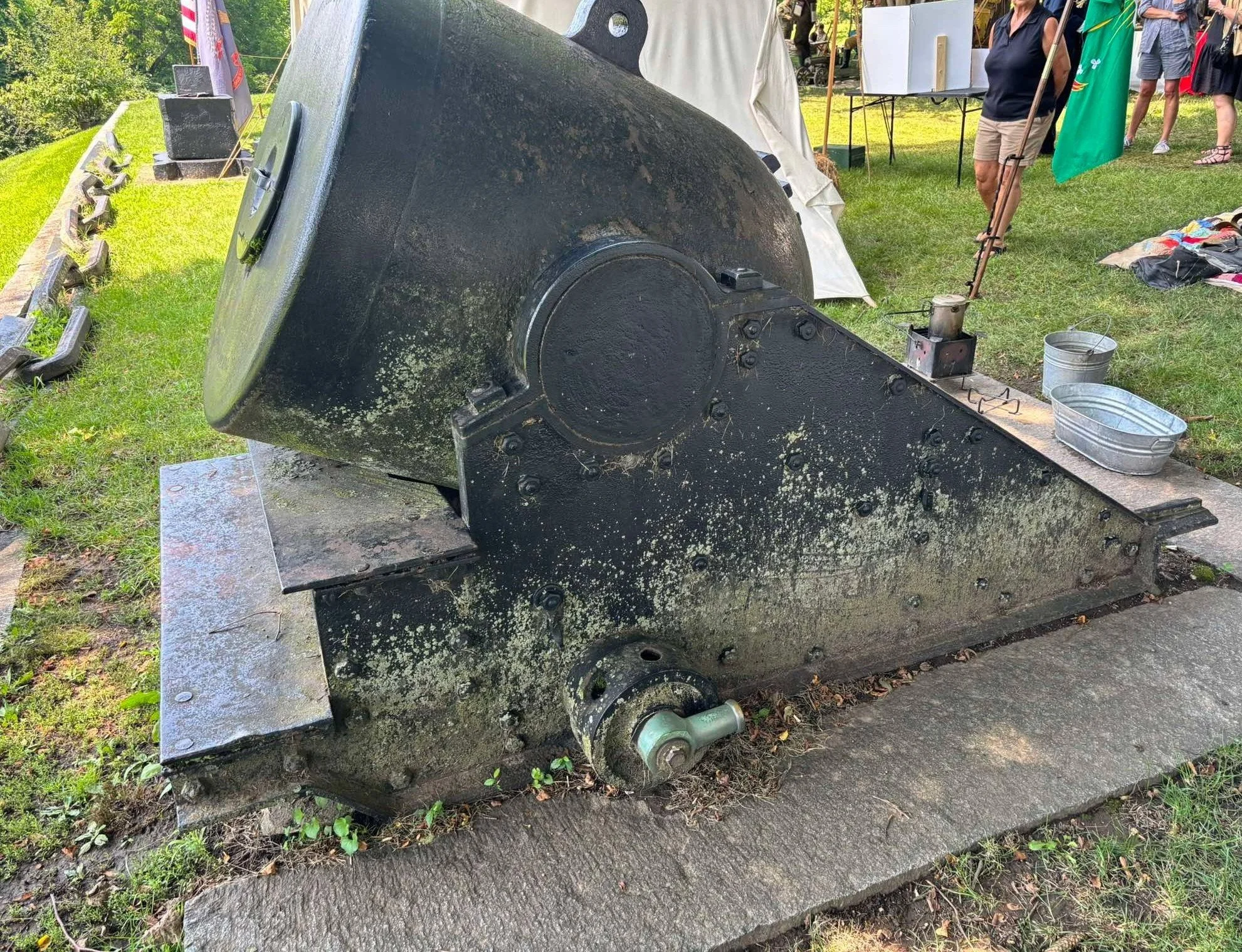 US Army 13-Inch Seacoast Mortar Number 27 displayed at Ringwood Manner in New Jersey
