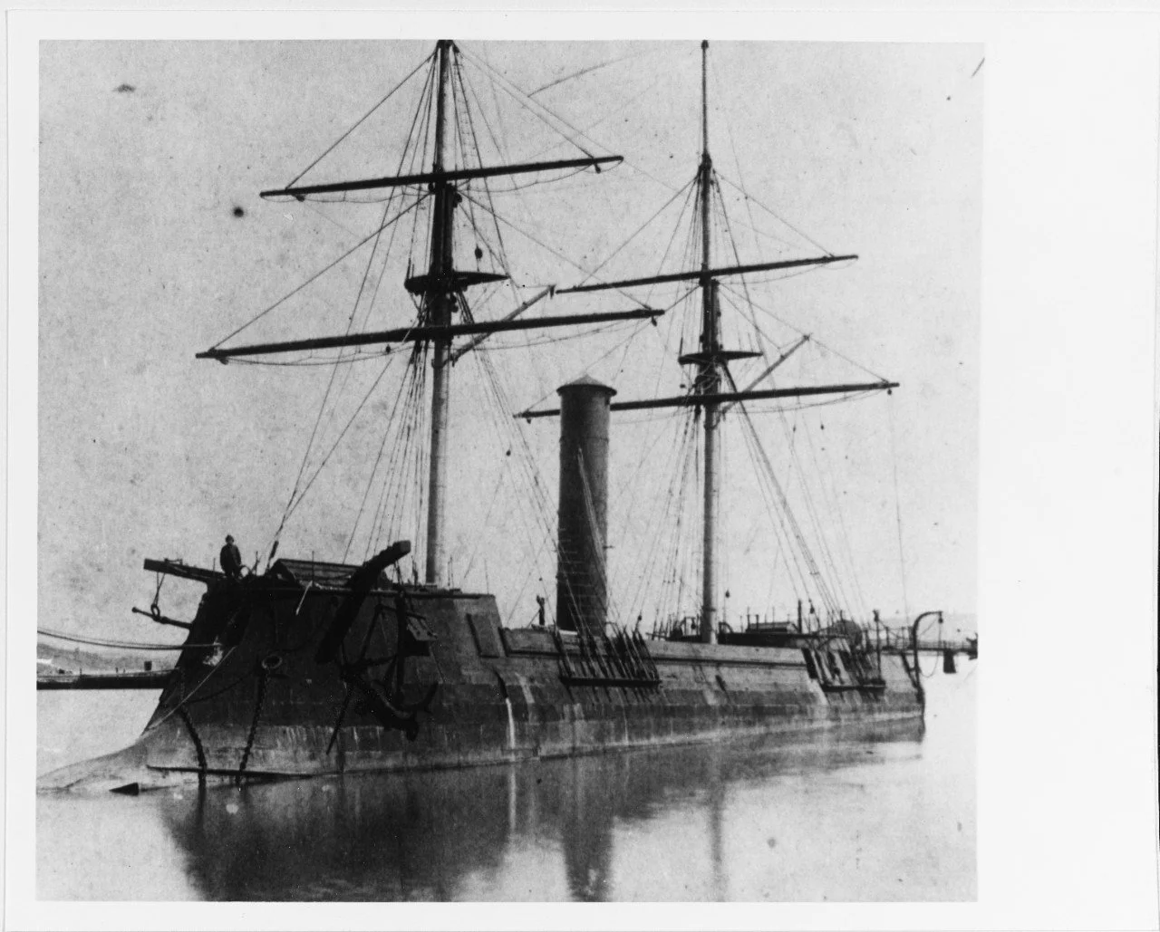 The former CSS Stonewall moored near the Washington Navy Yard after the Civil War.  Naval History and Heritage Command Photo