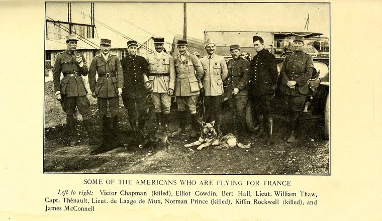 “Some of the Americans who are flying for France” - pictured in Flying For France