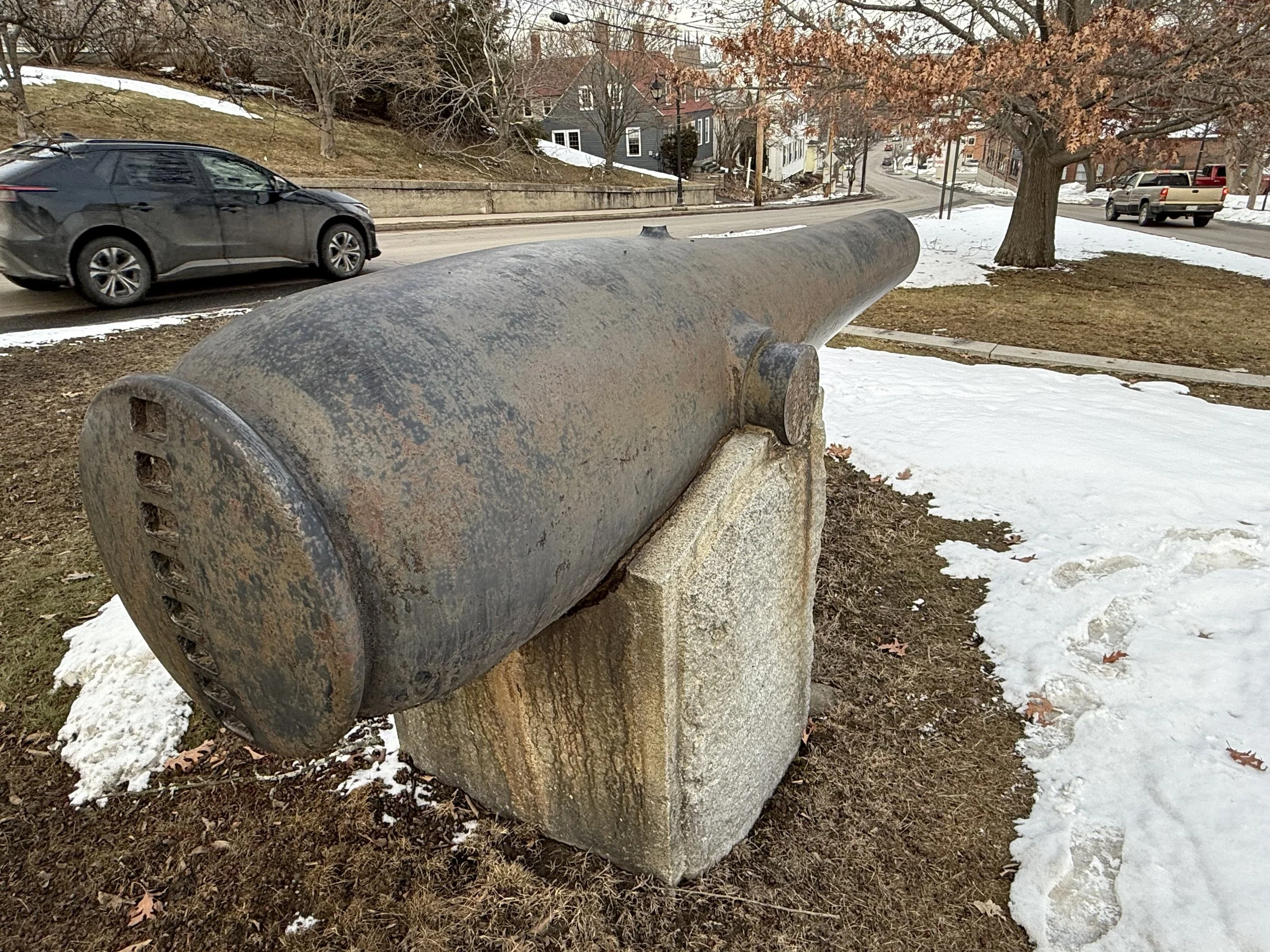 US Army 8-Inch Rodman displayed in Bath, Maine