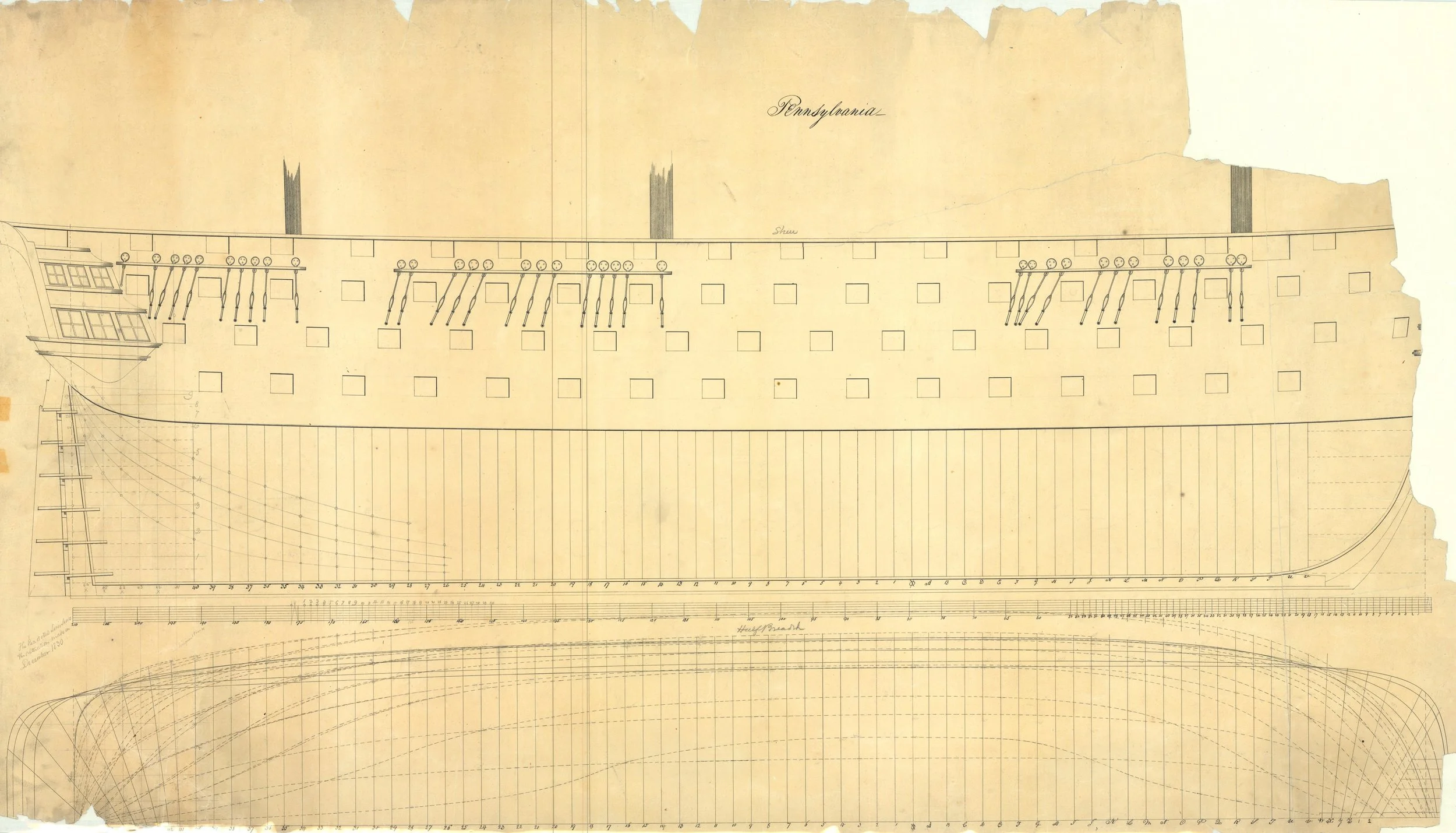 Plan of USS Pennsylvania - National Archives