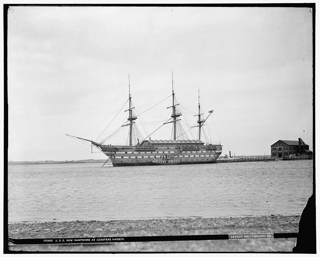 USS New Hampshire as a receiving ship circa 1890.