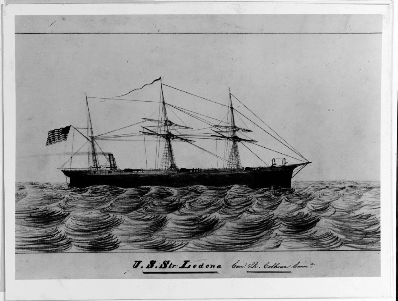Sketch of USS Lodona, Naval History and Heritage Command