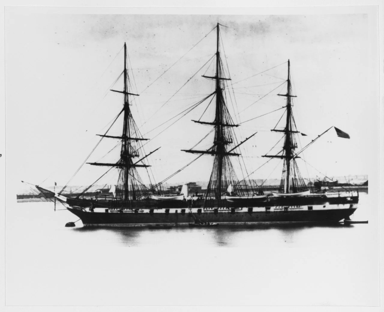 Steam Sloop USS Brooklyn in the early 1870s