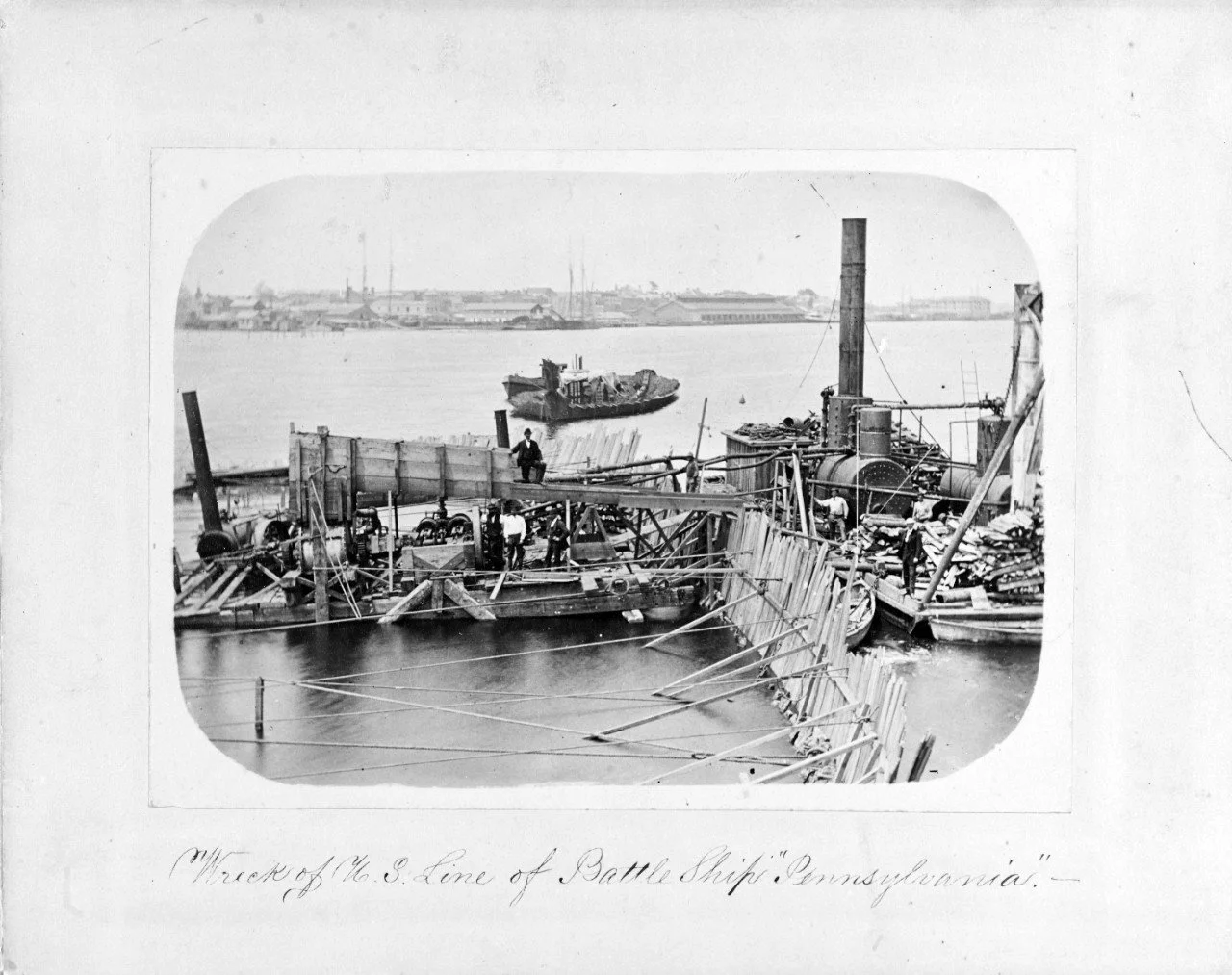 “Wreck of U.S. Line of Battle Ship Pennsylvania” - Naval History and Heritage Command Photo